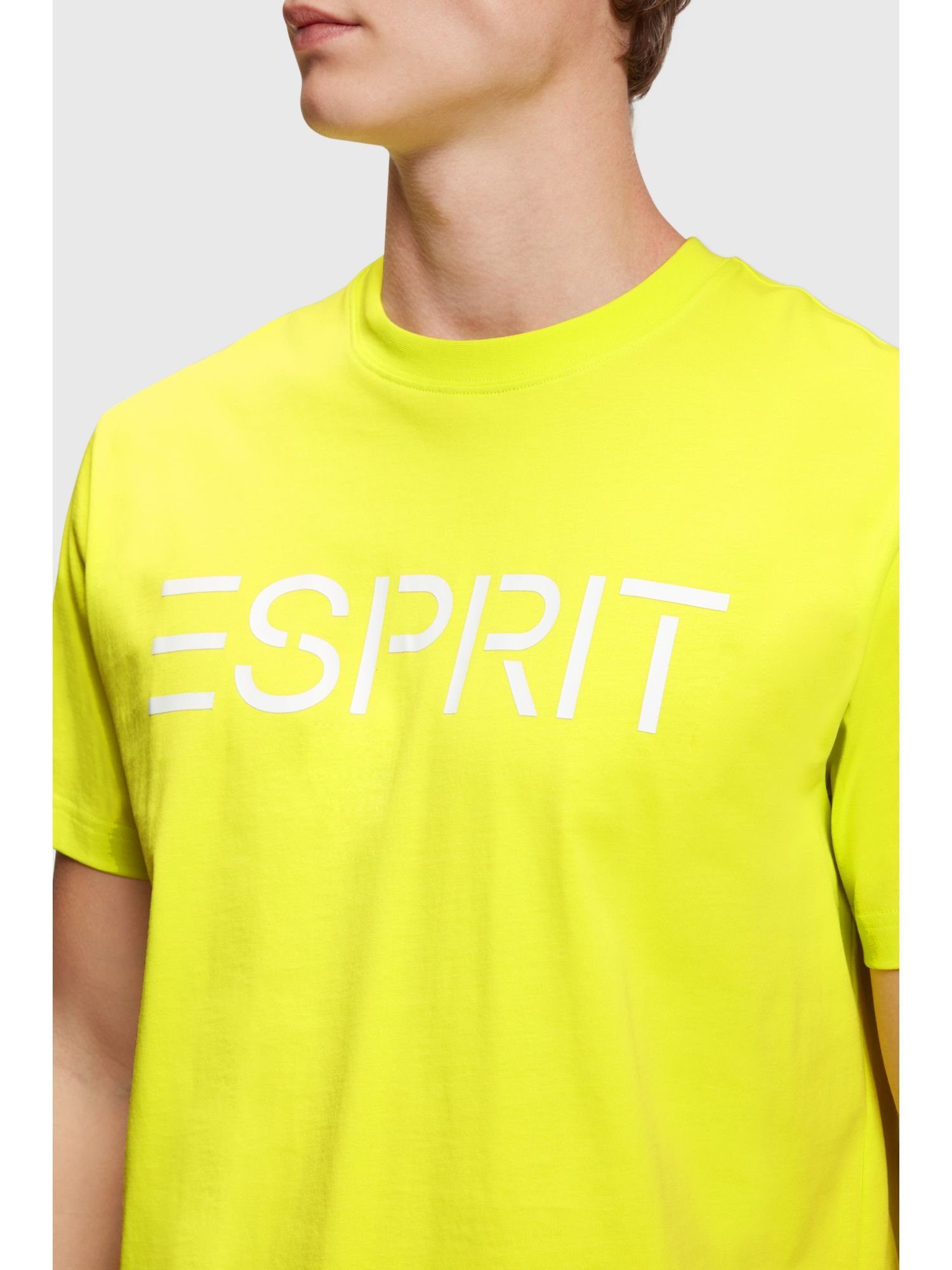 YELLOW Esprit T-Shirt (1-tlg) BRIGHT T-Shirt Logo mit