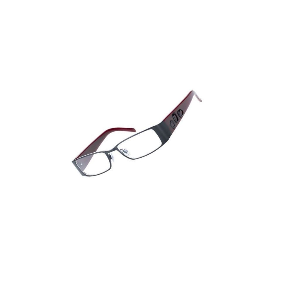 Fossil Brillengestell Korrektionsfassung Brille Metall Schwarz Rot 49/17/135 - OF1140001, Metall und Kunststoff