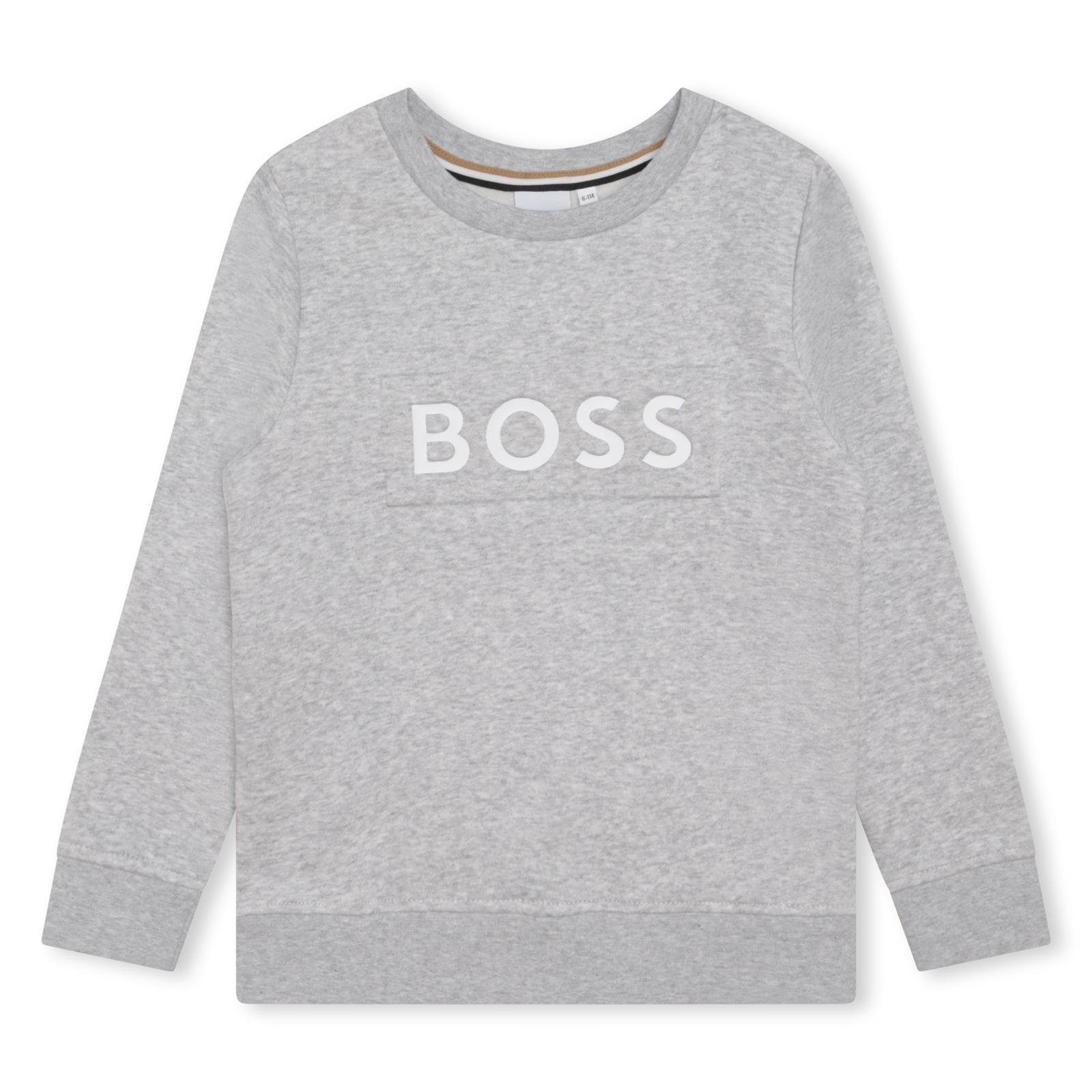 Boss Kidswear Sweatshirt BOSS Kidswear Sweatshirt greymelange mit geprägtem Logo