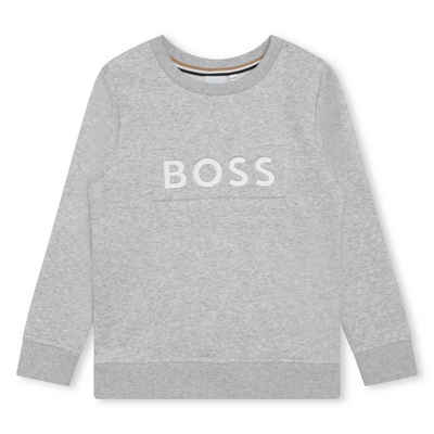 BOSS Sweatshirt BOSS Kids Sweatshirt greymelange mit geprägtem Logo