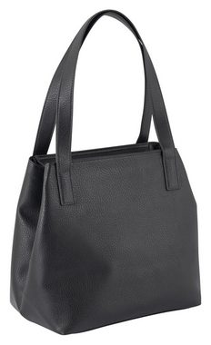 TOM TAILOR Shopper Miri zip, aus griffigem Lederimitat mit praktischen flachen Handgriffen