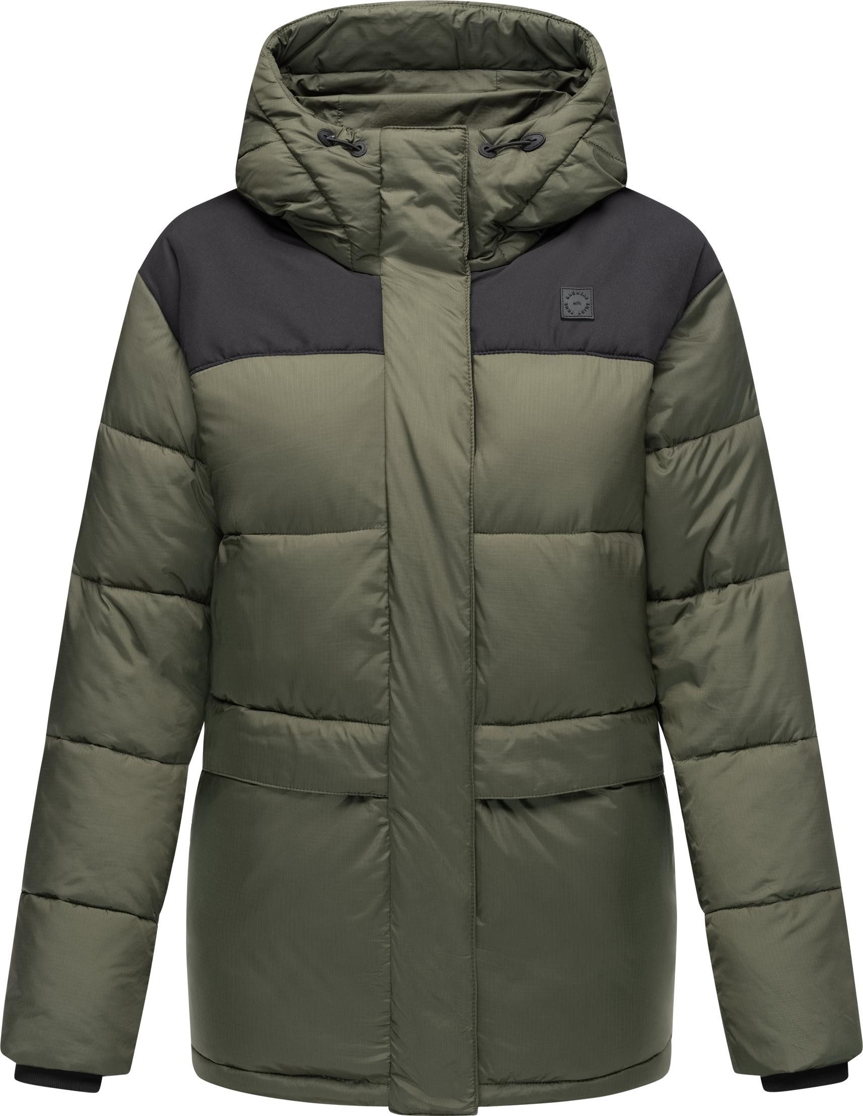 Ragwear Anorak Wikesh stylische Winter Steppjacke mit Colourblocking