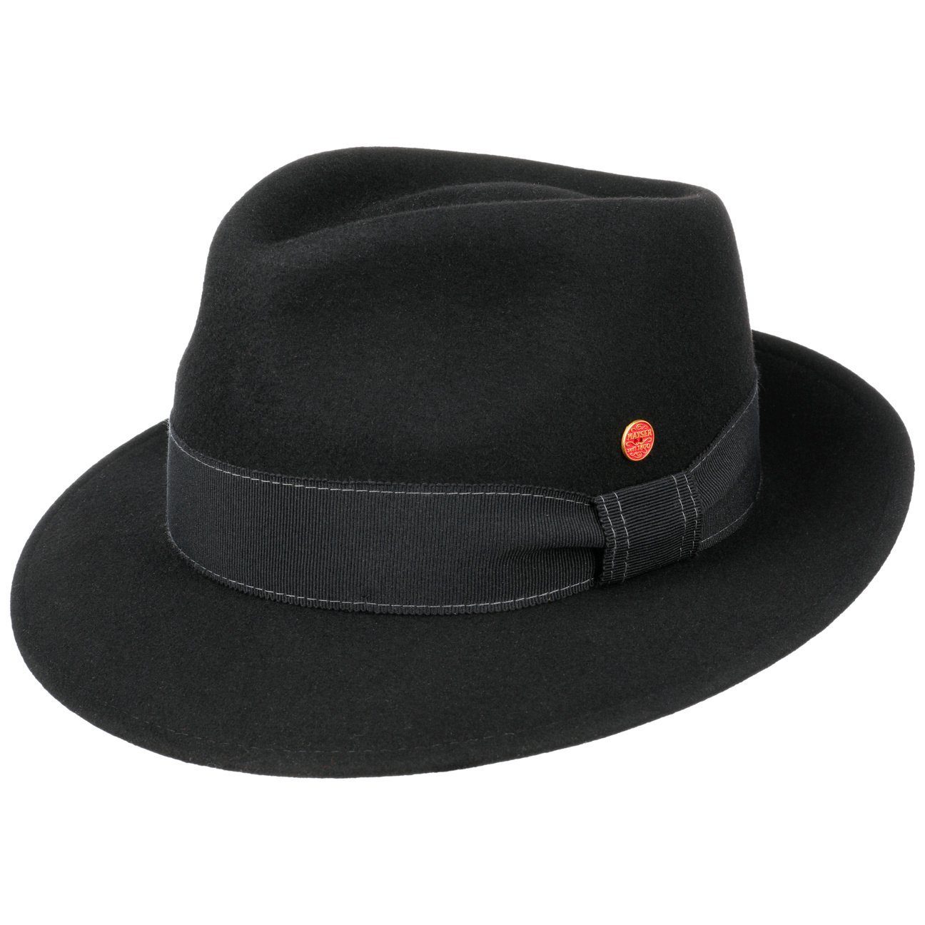 Mayser Filzhut (1-St) Fedora mit Ripsband, Made in the EU