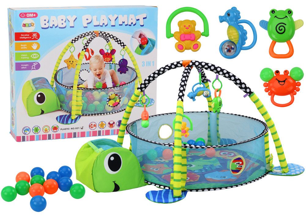 Lernspielzeug Babymatte Plastikbälle Spielzeug Netz Interaktiv Auffaltmöglichkeit