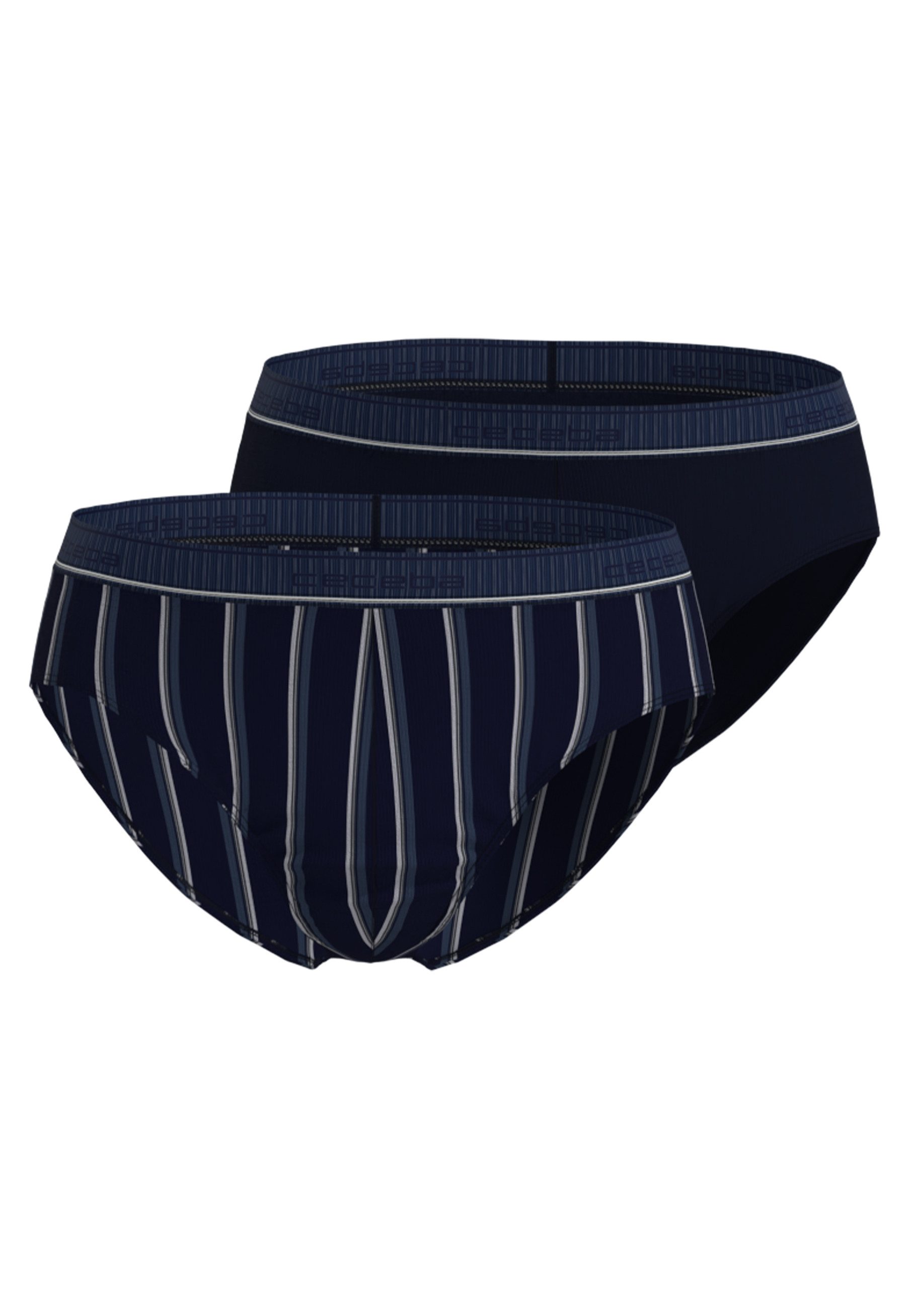 CECEBA Slip CECEBA Herren Sport-Slip blau längsgestreift 2er P (2-St)