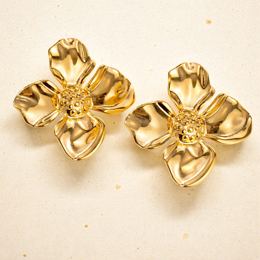 Medusa Accessoires Paar Ohrstecker Flower Ohrringe Set