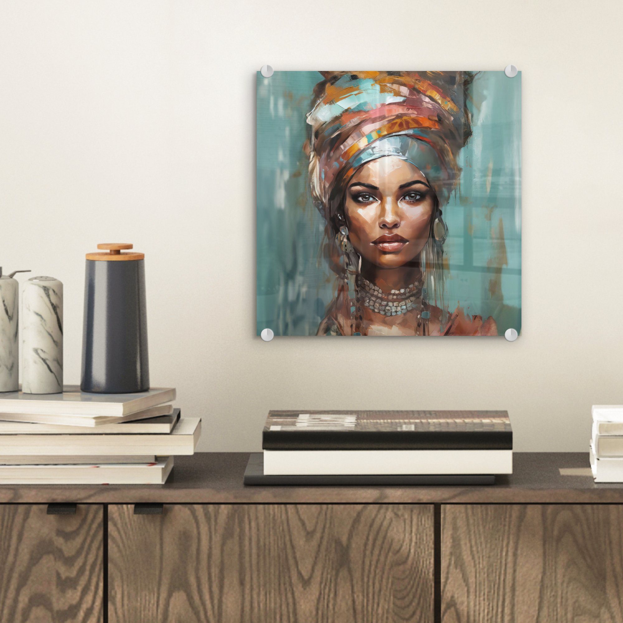 MuchoWow Acrylglasbild Frau - Kunst - günstig online kaufen