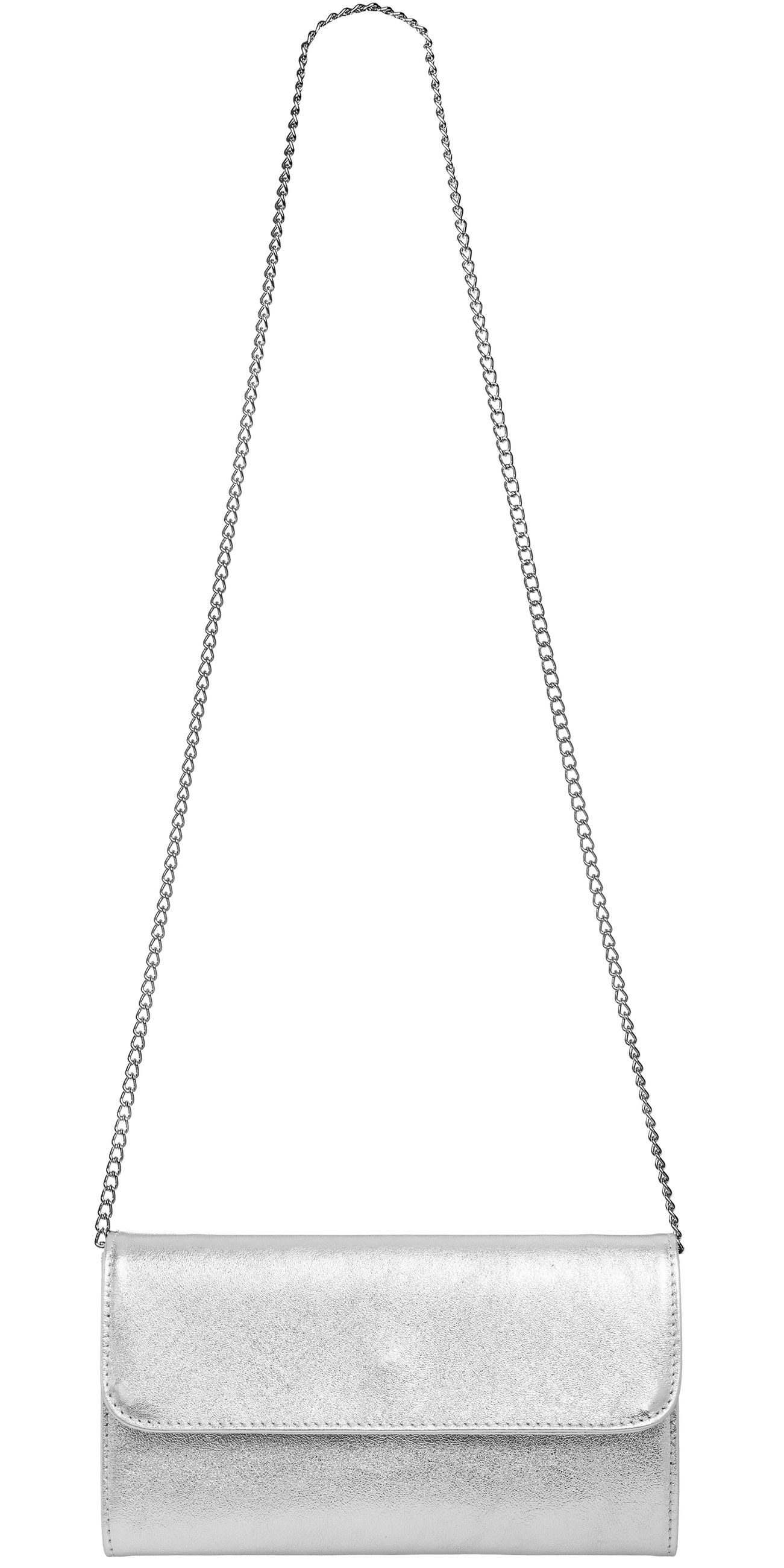 Caspar Clutch Abendtasche Metallic Leder Damen günstig online kaufen