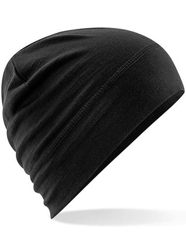 temperaturregulierend Beanie feuchtigkeitsregulierend Beanie und Merinowolle Leichter atmungsaktiv, Design Black Goodman