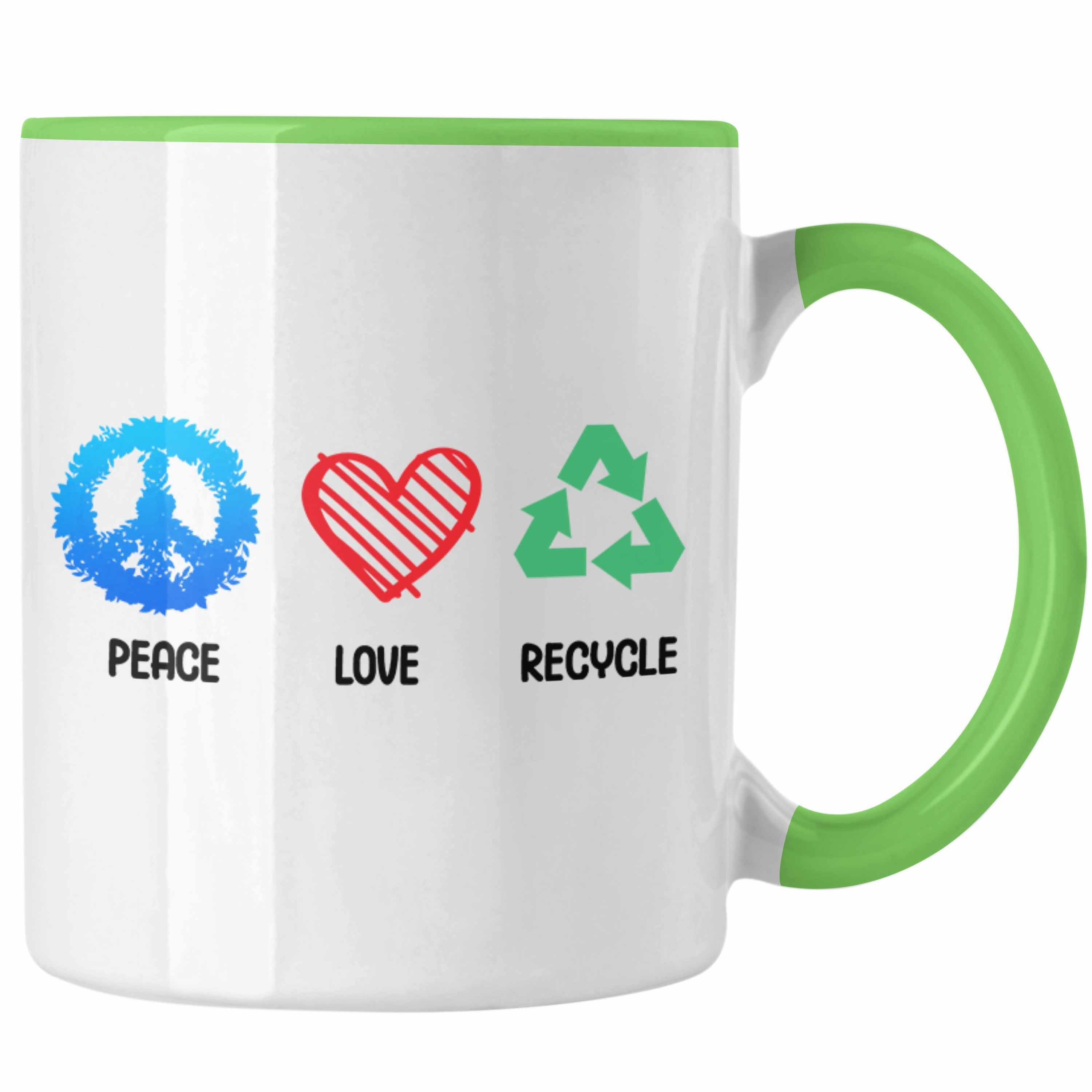 Trendation Tasse Welt Umwelt Aktivisten Tasse Geschenk Generation Retten Recyceln Grün