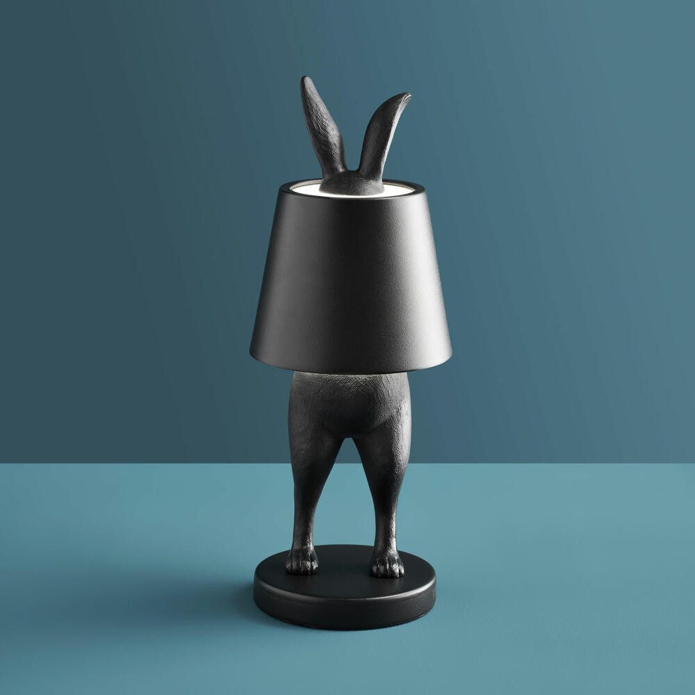 Werner Voß LED Tischleuchte Hiding Rabbit Matt Schwarz