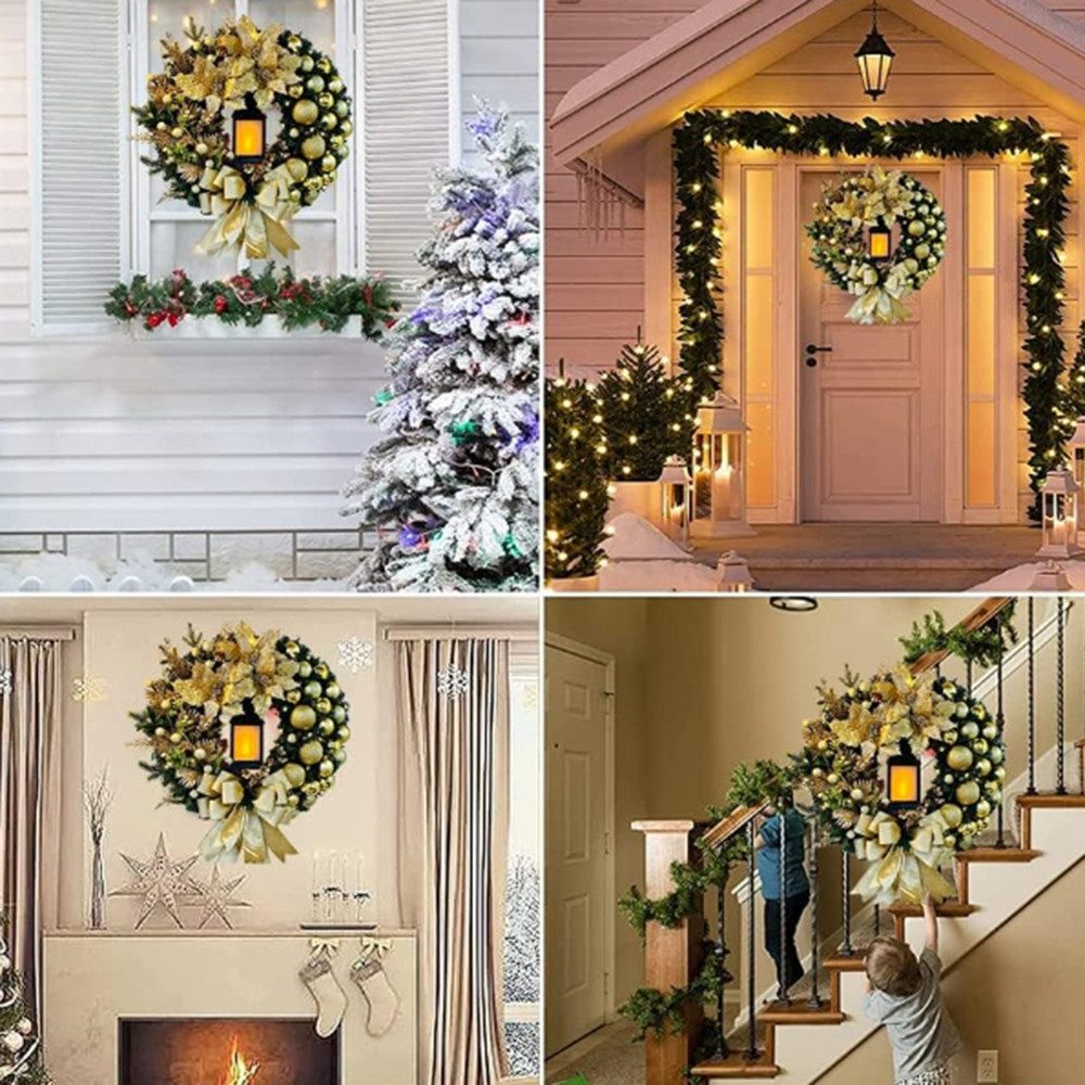 Coonoor Dekokranz LED Künstlicher Weihnachtskranz für günstig online kaufen