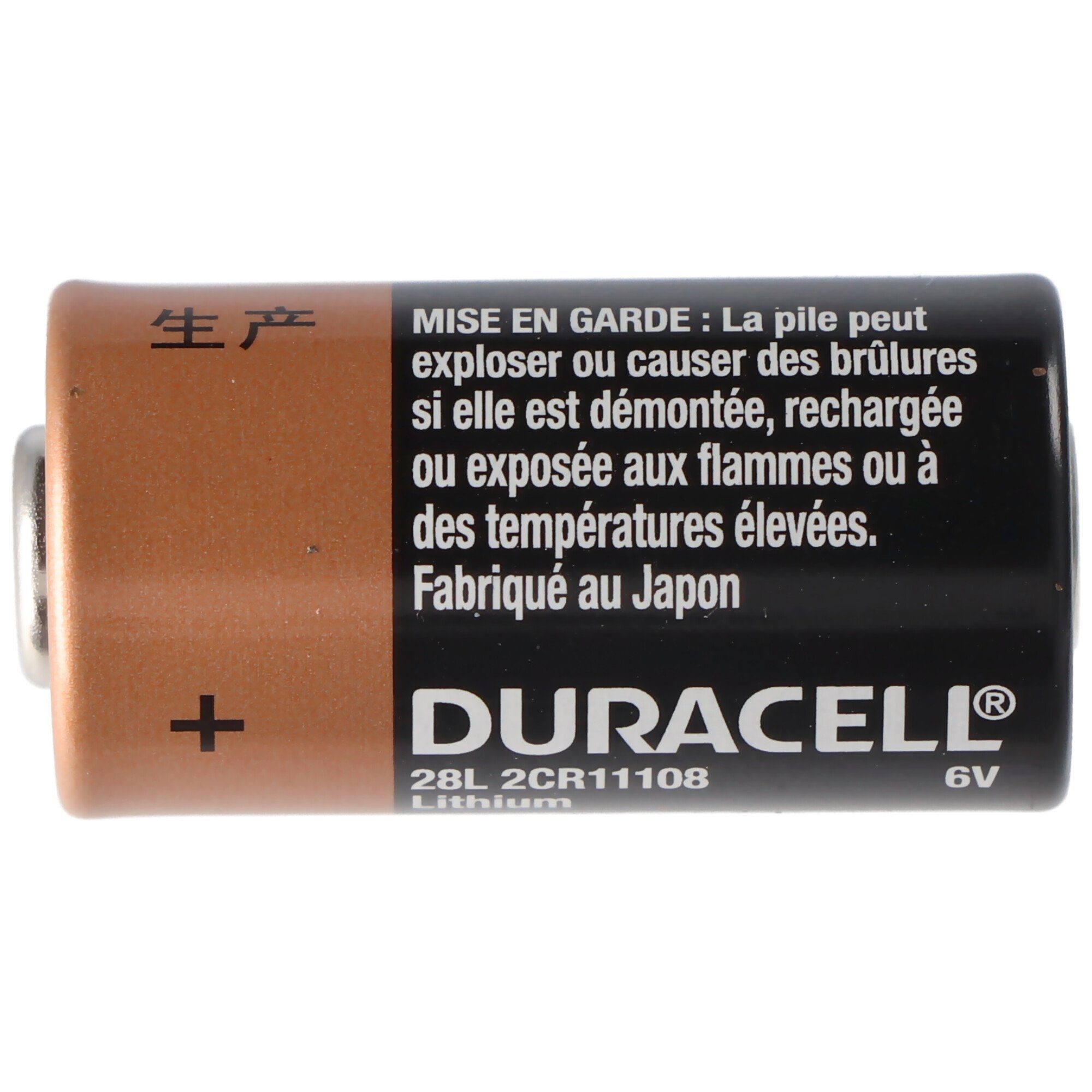 Duracell (6,0 Photobatterie 2CR13252, V) Duracell 150mAh, 6V 2CR11108, PX28L Lithium L Fotobatterie,