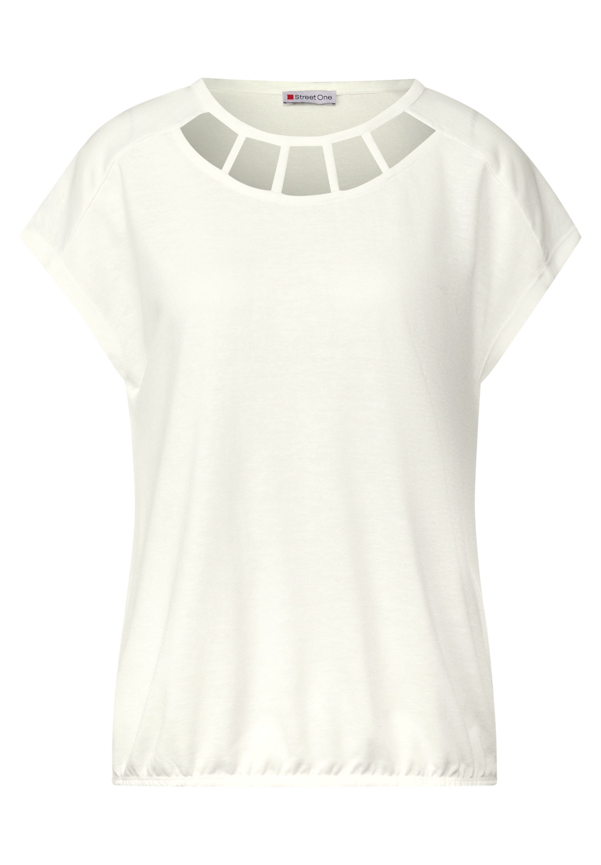 STREET ONE T-Shirt, aus elastischem Materialmix günstig online kaufen