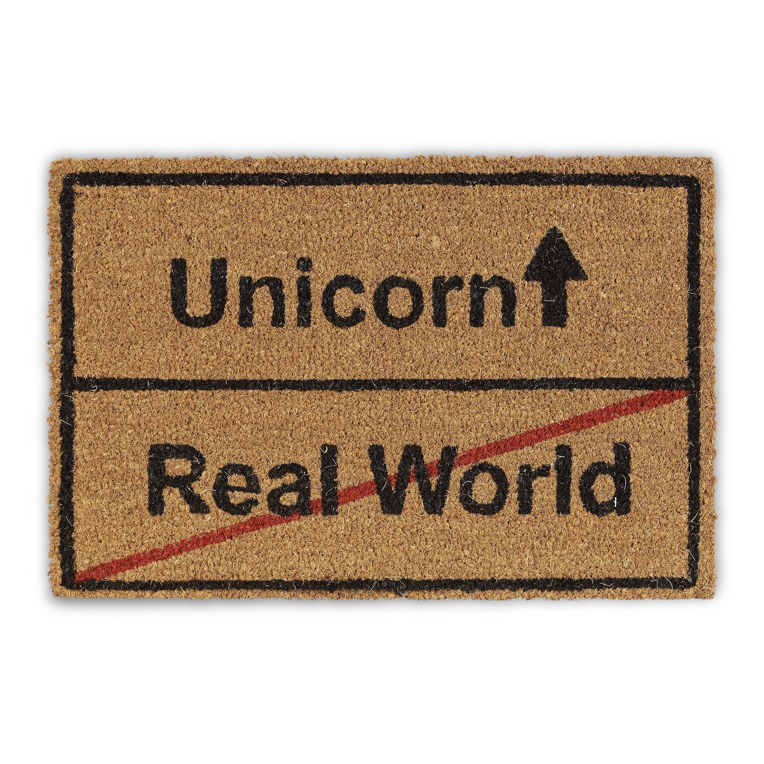 relaxdays Fußmatte Kokosmatte Unicorn Real World, günstig online kaufen