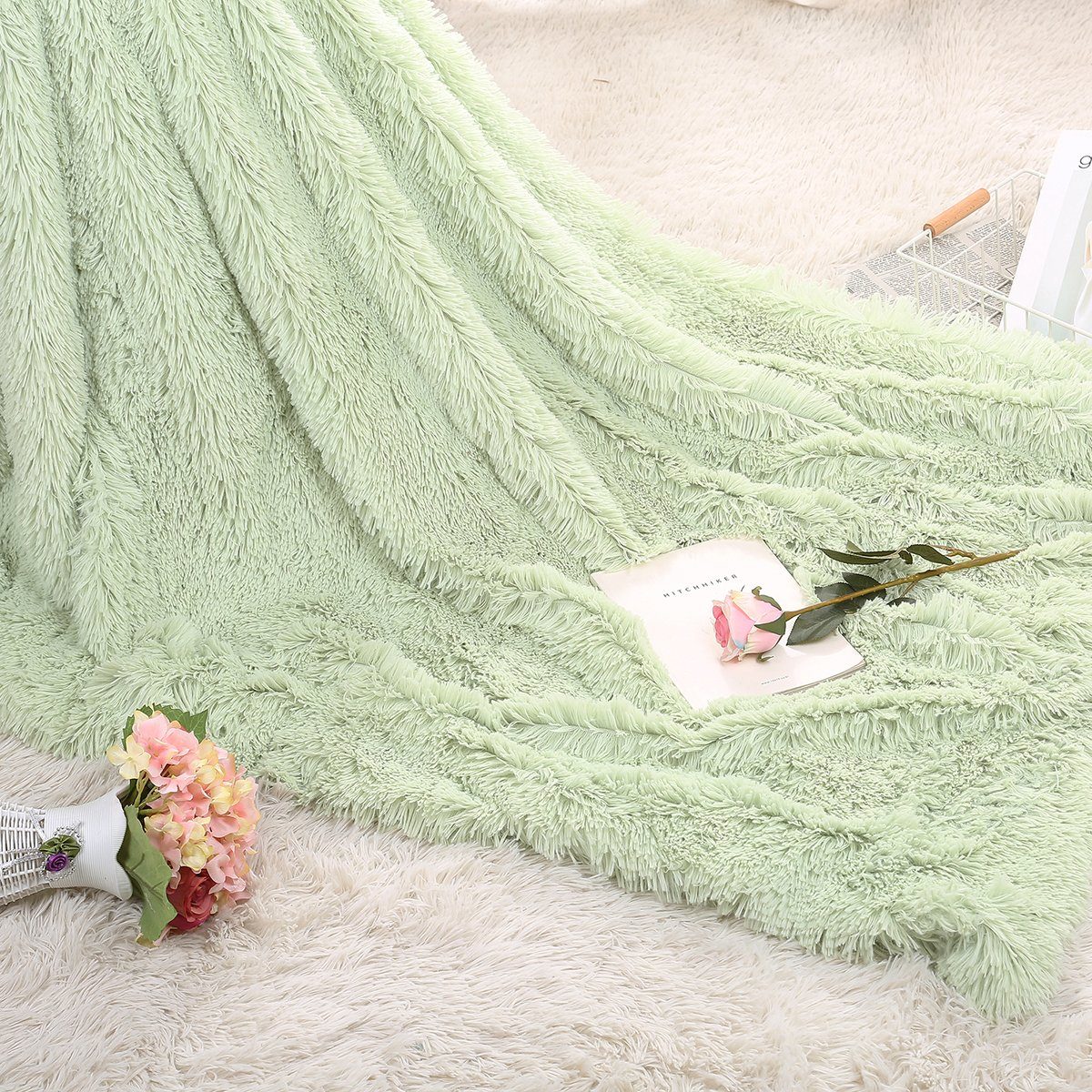 Rosnek Tagesdecke Flanelldecke, Solide Warm Lang günstig online kaufen