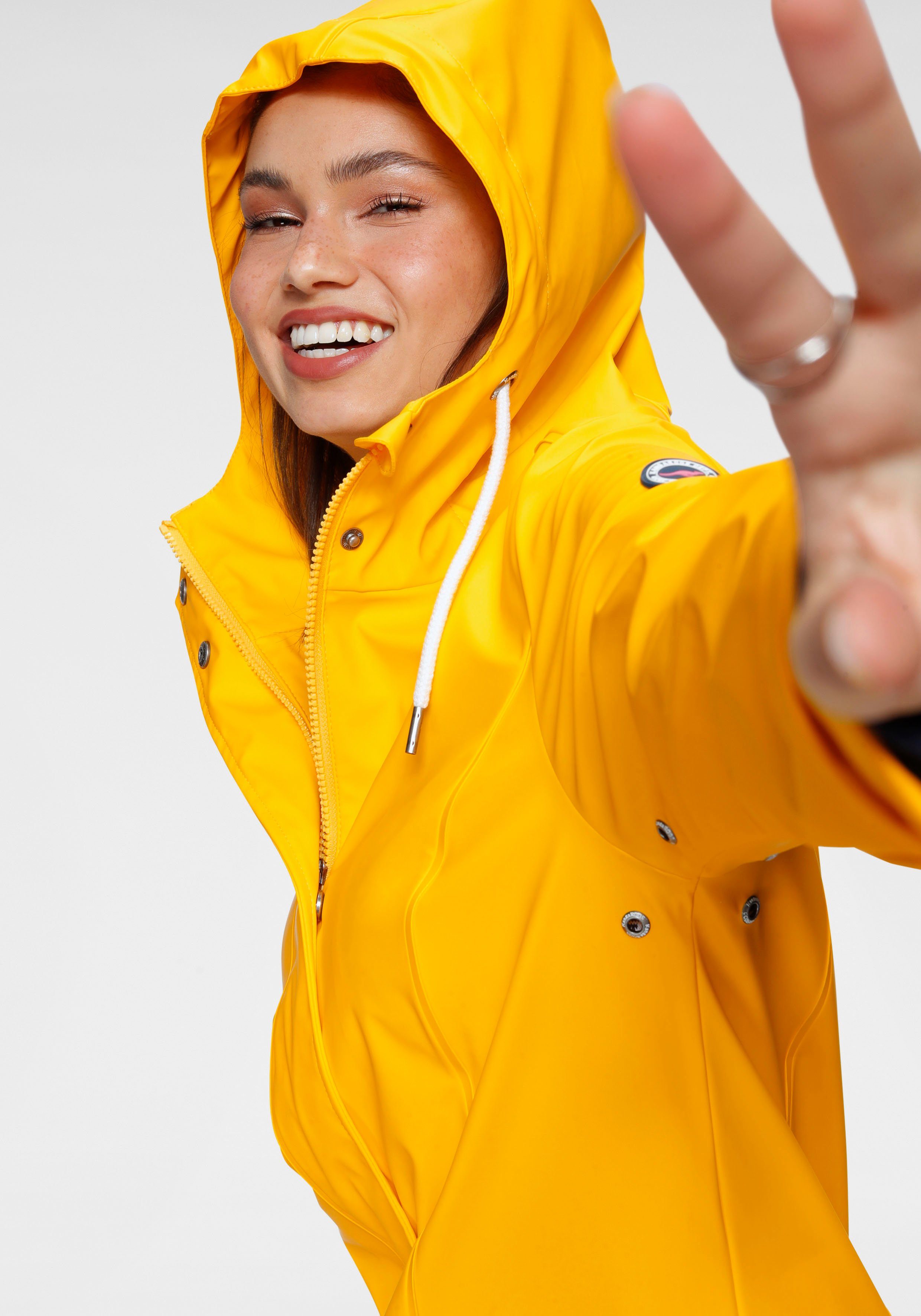 KangaROOS Regenjacke mit reflektierenden Logo-Drucken gelb