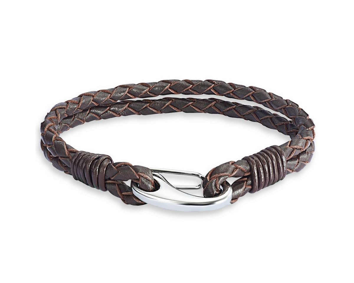 Rafaela Donata Lederarmband Lederarmband aus Echtleder, in dunkelbraun, für Damen und Herren