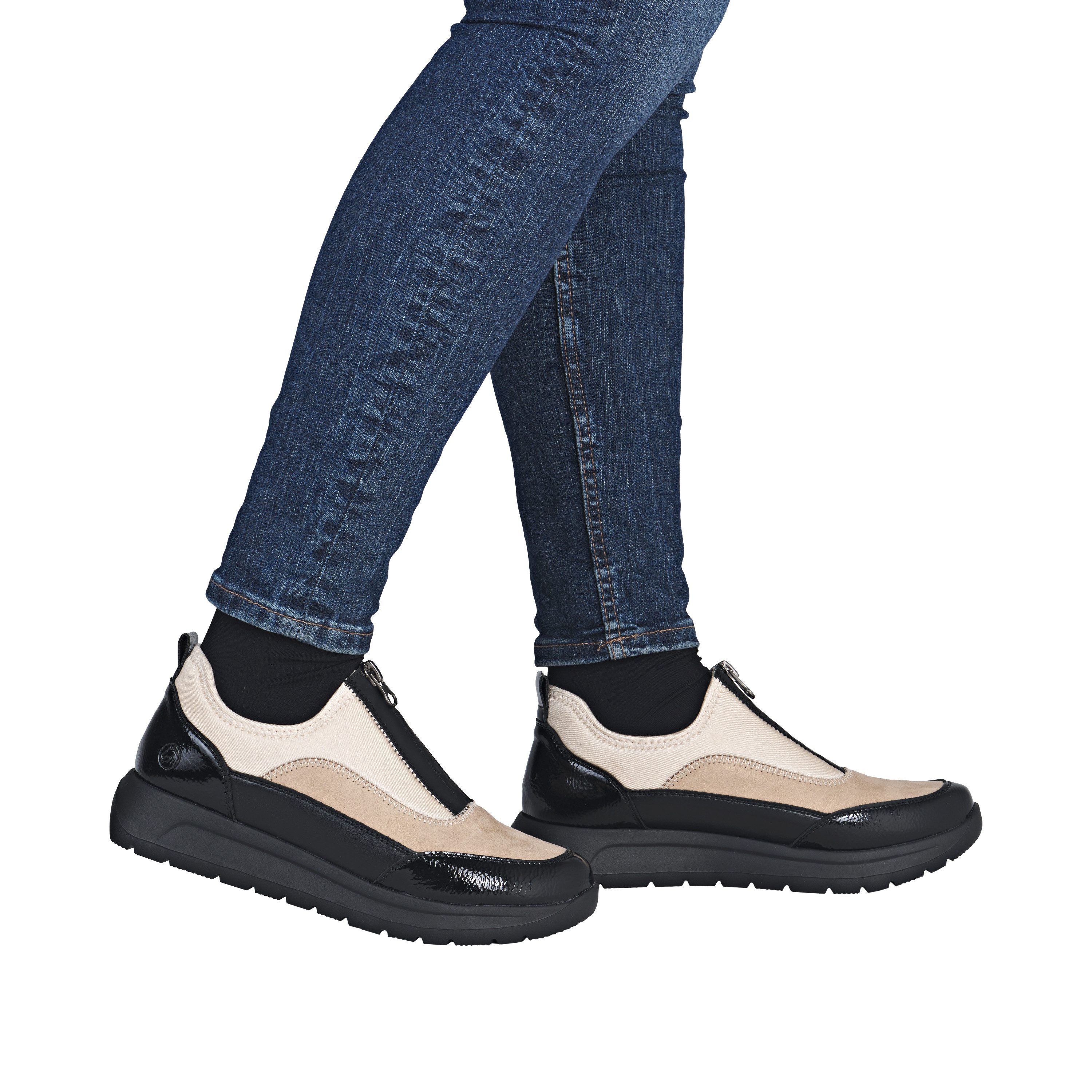 Remonte Plateausneaker Halbschuh, Casual-Sneaker mit Lackdetails günstig online kaufen