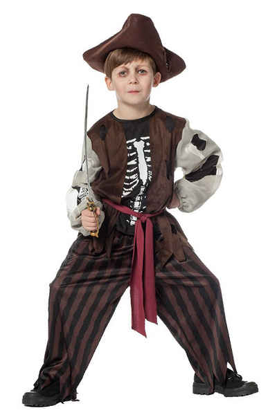 Karneval-Klamotten Zombie-Kostüm Skelett Kinder Horror Zombie Pirat Halloween, Kinderkostüm Seeräuber Geister Pirat Jungen Pirat Freibeuter