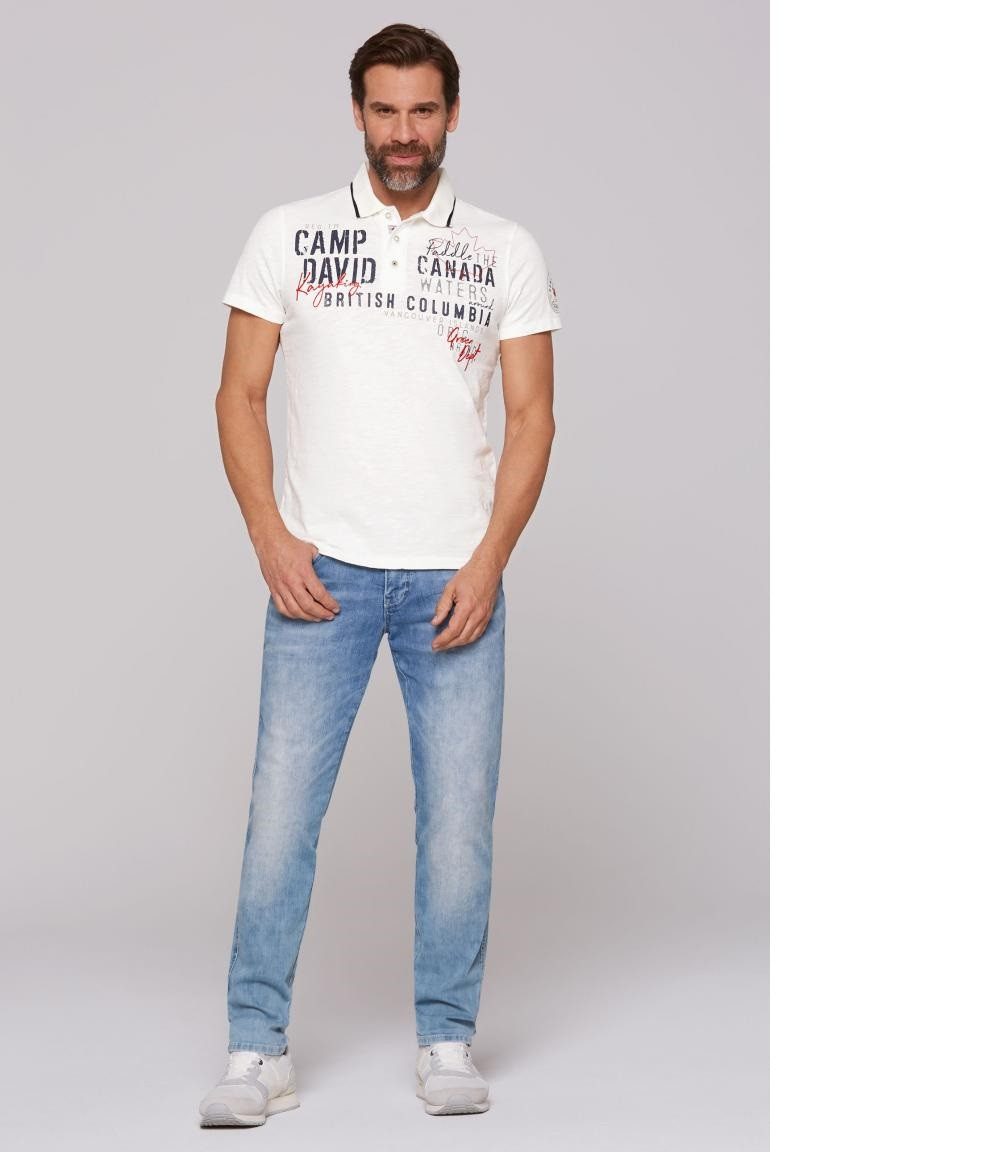 CAMP DAVID Poloshirt Poloshirt mit Label-Applikationen günstig online kaufen