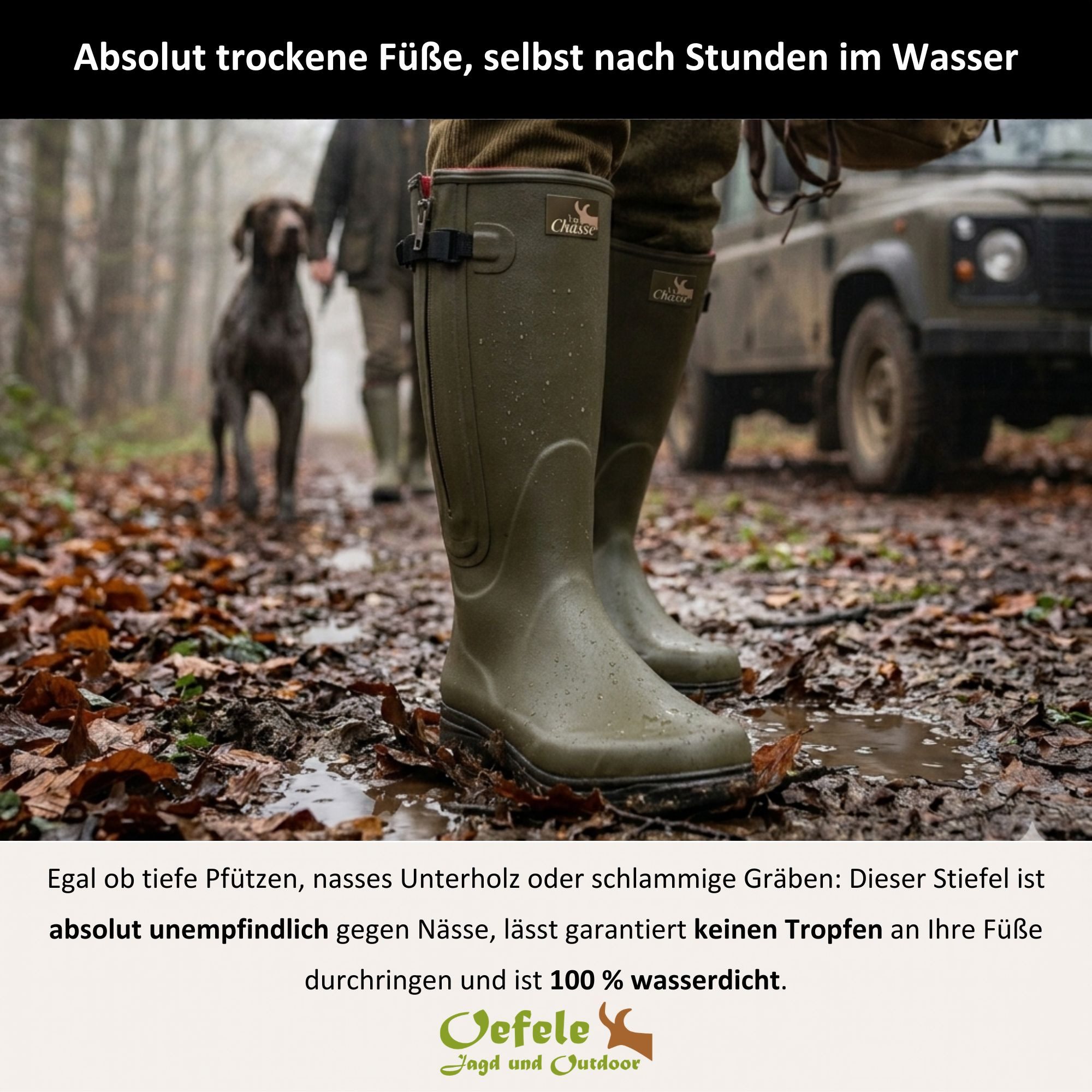 La Chasse® Neopren-Gummistiefel "Arles" Jagdstiefel wasserdicht Gummistiefel Gummistiefel wasserdicht
