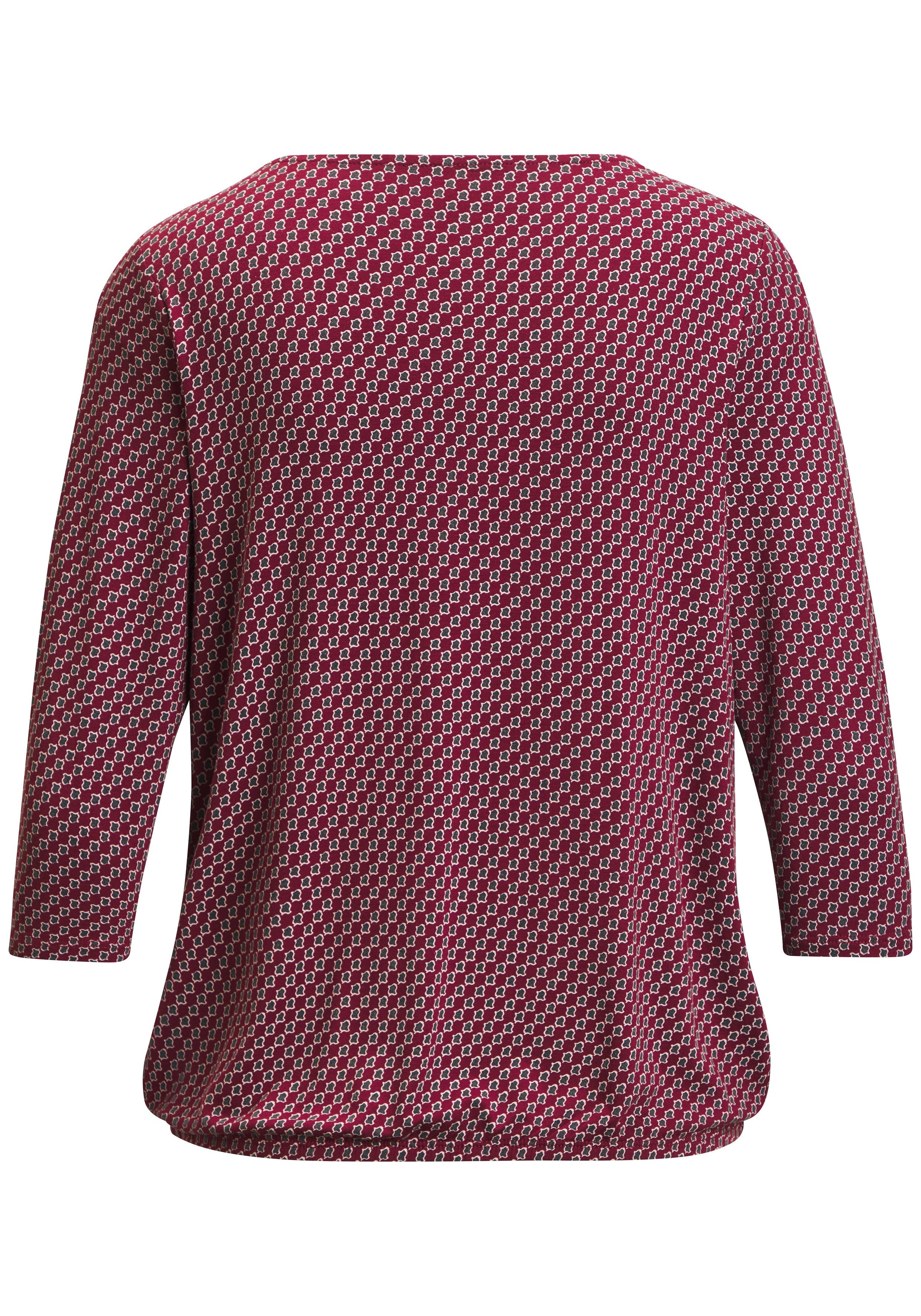 Vivance Rundhalsshirt mit goldfarbenem Zierknopf am Ausschnitt aus luftigem Viskose-Stretch