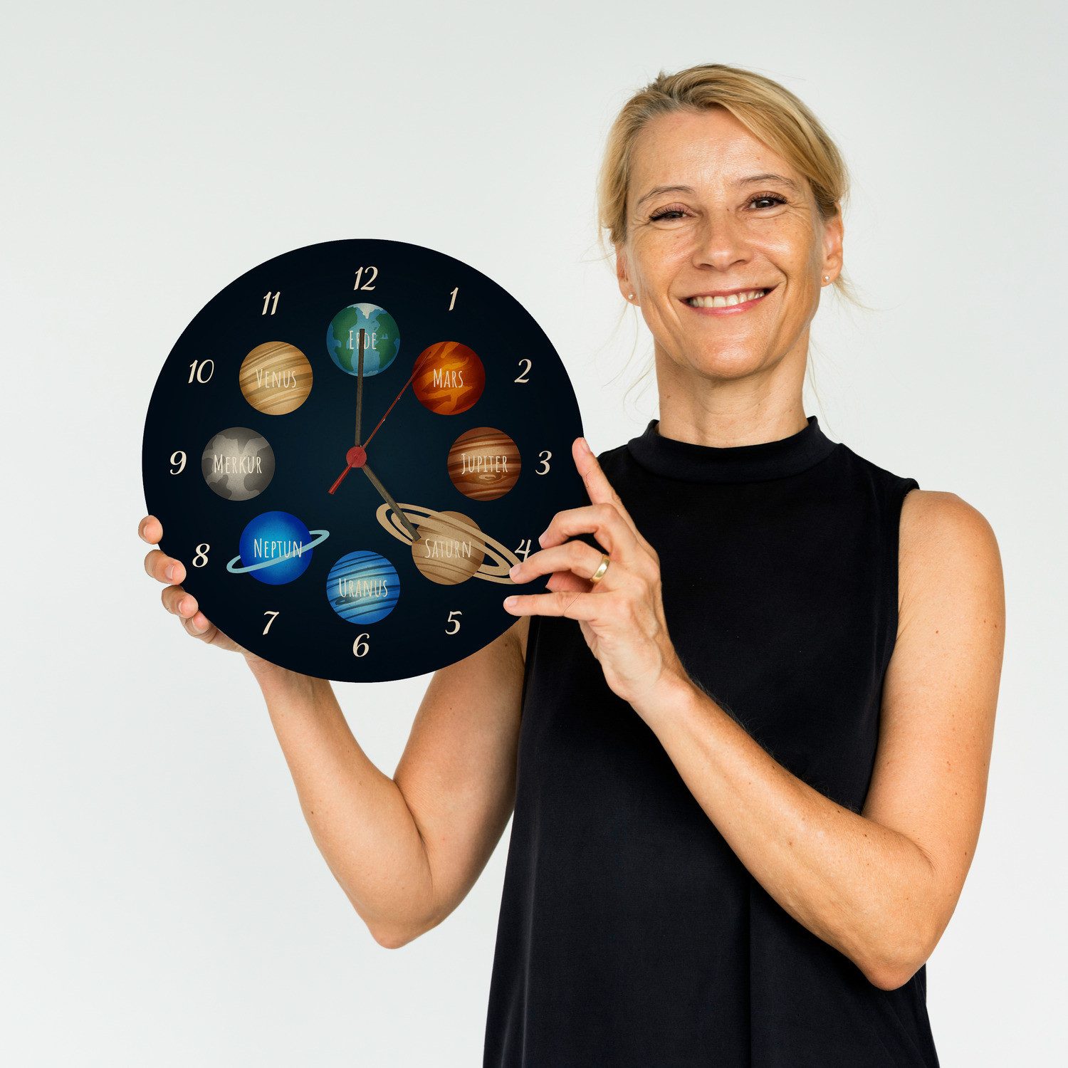speecheese Wanduhr Planeten des Sonnensystems Wanduhr günstig online kaufen