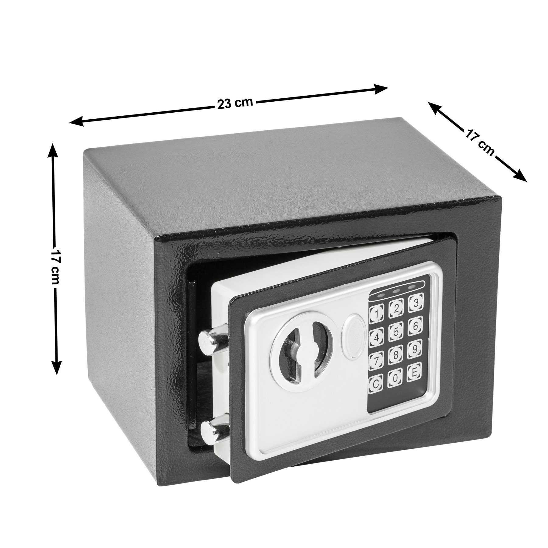 inkl., Tresor Schlüssel tectake mit Elektronischer Safe Tresor abschließbar