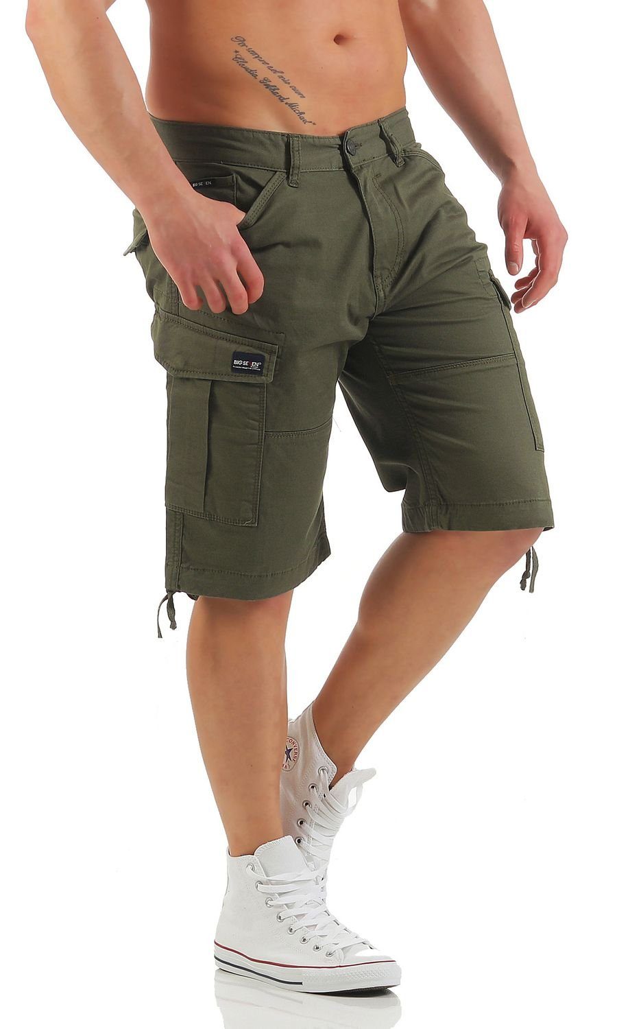 (Royal Seven Force) Seven Brian Big Big Grün Herren Jeansshorts Shorts Cargo Air Comfort