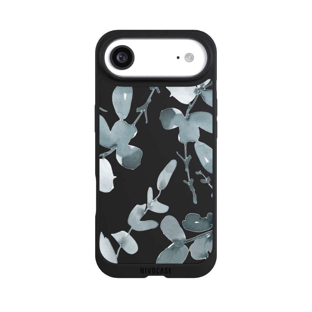NIVOCASE Handyhülle Eukalyptus Muster Blume Eukalyptus pattern ohne Hintergrund, Apple iPhone Air Handyhülle Hülle NIVOpure Case Schwarz