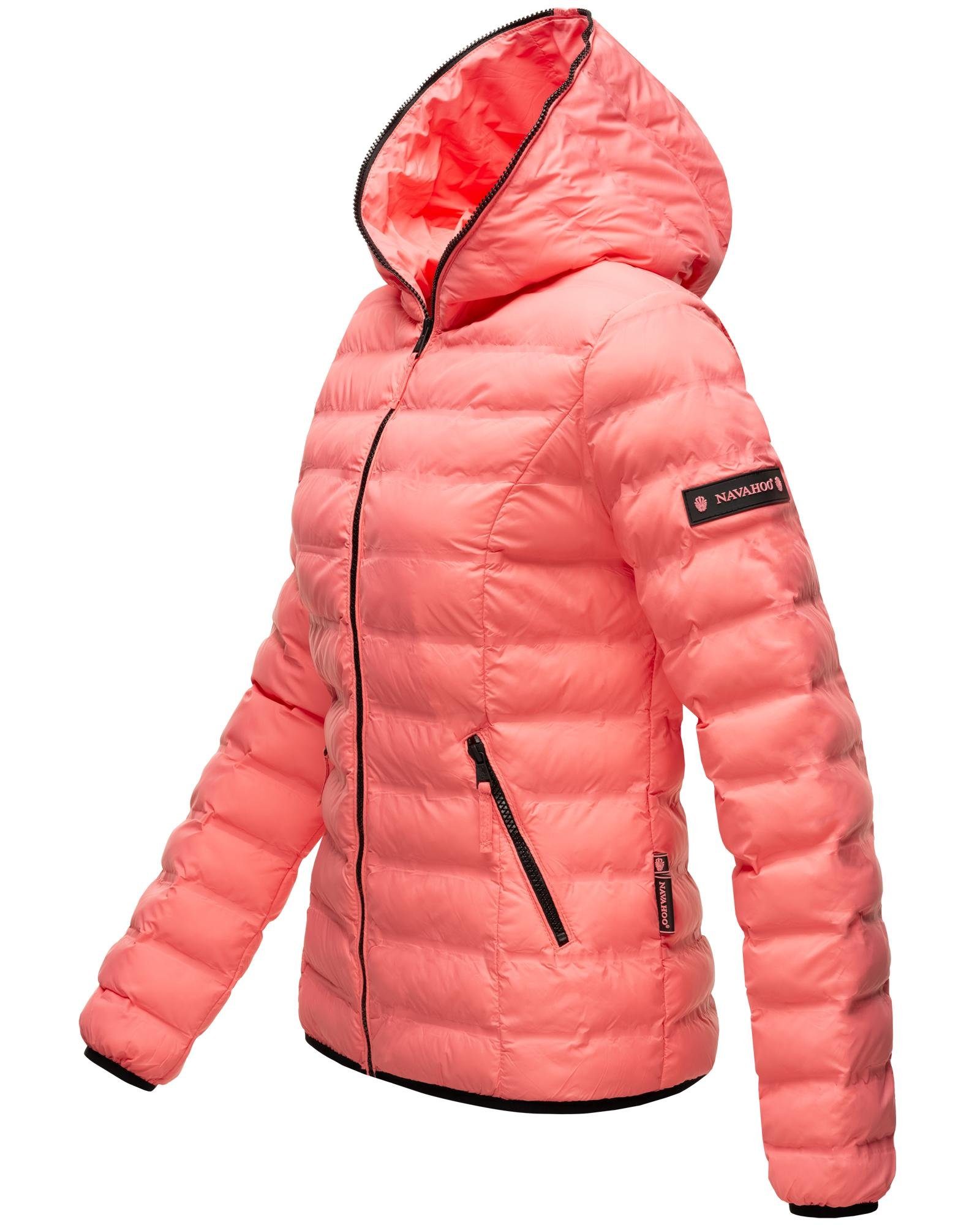 Neevia orange modische mit Steppjacke Übergangsjacke Damen Navahoo Kapuze