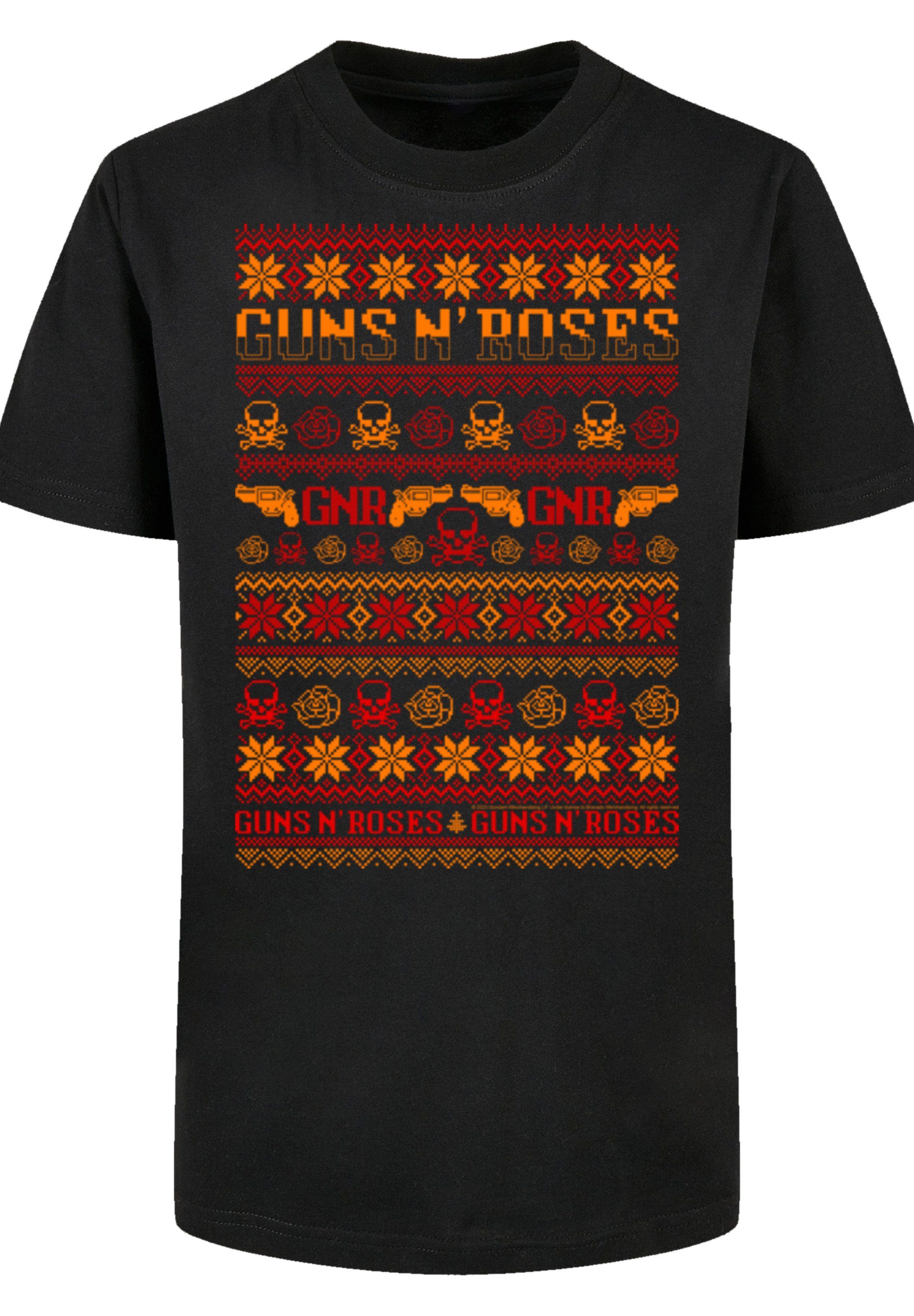 F4NT4STIC T-Shirt Guns n' Roses Weihnachten Christmas Musik,Band,Logo schwarz