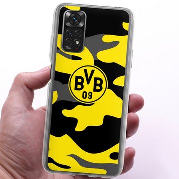 DeinDesign Handyhülle BVB Borussia Dortmund Fanartikel BVB Camo, Xiaomi Redmi Note 11 4G Silikon Hülle Bumper Case Handy Schutzhülle