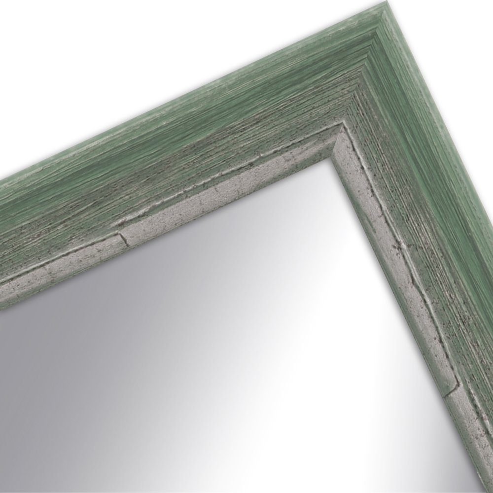 WANDStyle Wandspiegel H640, Vintage Spiegel Grün 46x56 cm, Wandspiegel, Ganzkörperspiegel Groß