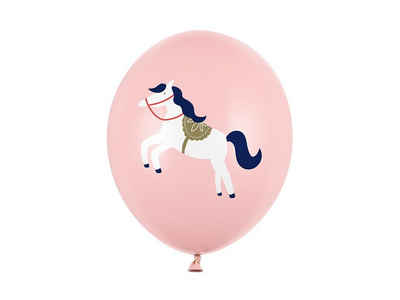 partydeco Luftballon, Luftballons Pferd 30cm rosa 6er Set