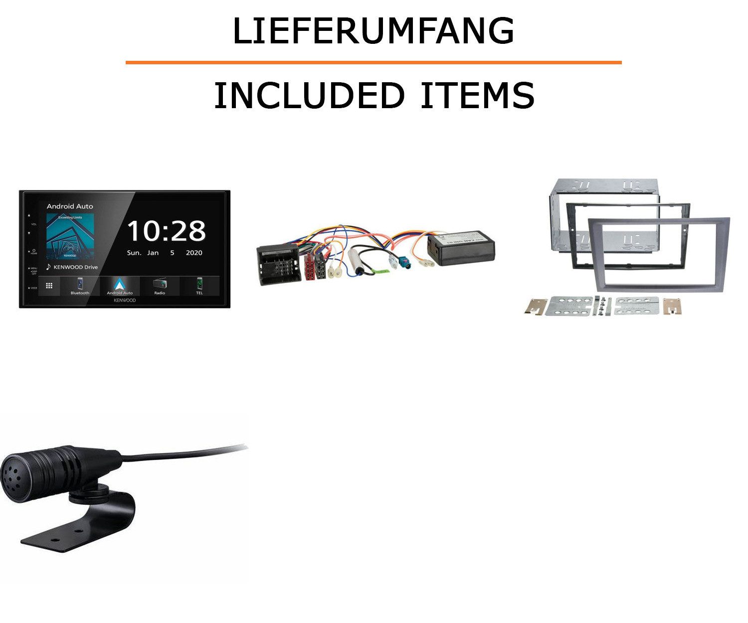 JUST SOUND best choice for caraudio Autoradio Einbauset Kenwood Kenwood DMX5020BTS Opel Tigra TwinTop Autoradio (RDS, AM/FM Radio, Animiertes Display, Bluetooth, Eingebauter Equalizer, Freisprecheinrichtung, Touchscreen, CarPlay, Android, AndroidAuto)