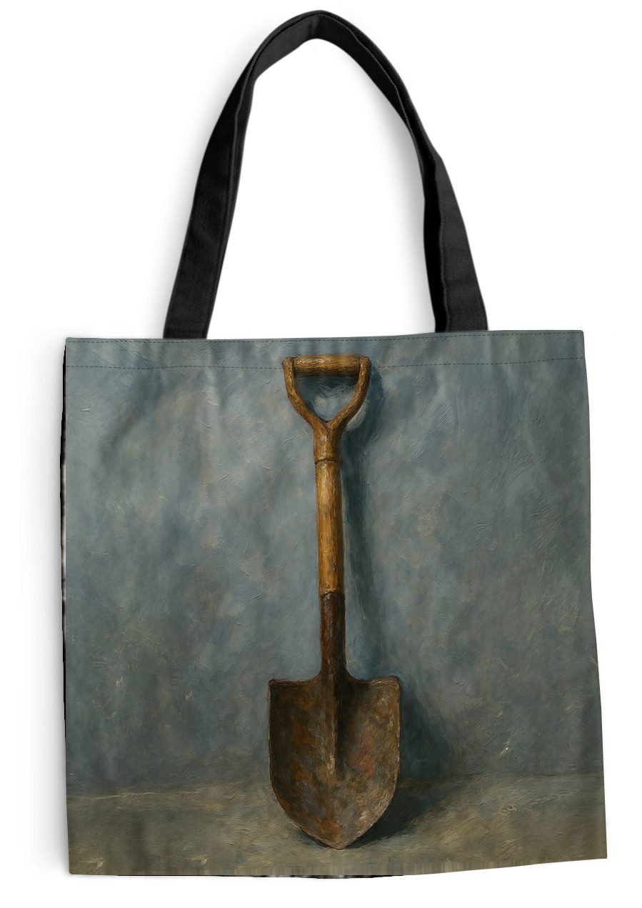 MuchoWow Shopper Schaufel - Werkzeuge - Malerei, Handtasche, Damen und Herren, Schultertasche, Umhängetasche, Tote Bag