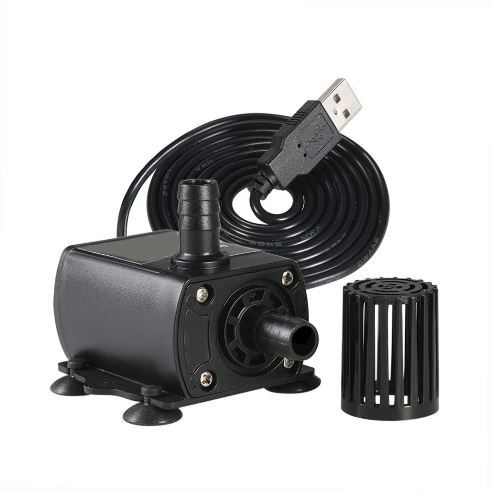 GARRYFIZH Aquarienpumpe Aquarienpumpe Wasserpumpe Aquarium USB DC5V 4.8W Aquarium Pumpe, LED-Kontrollleuchte Bürstenloser Motor