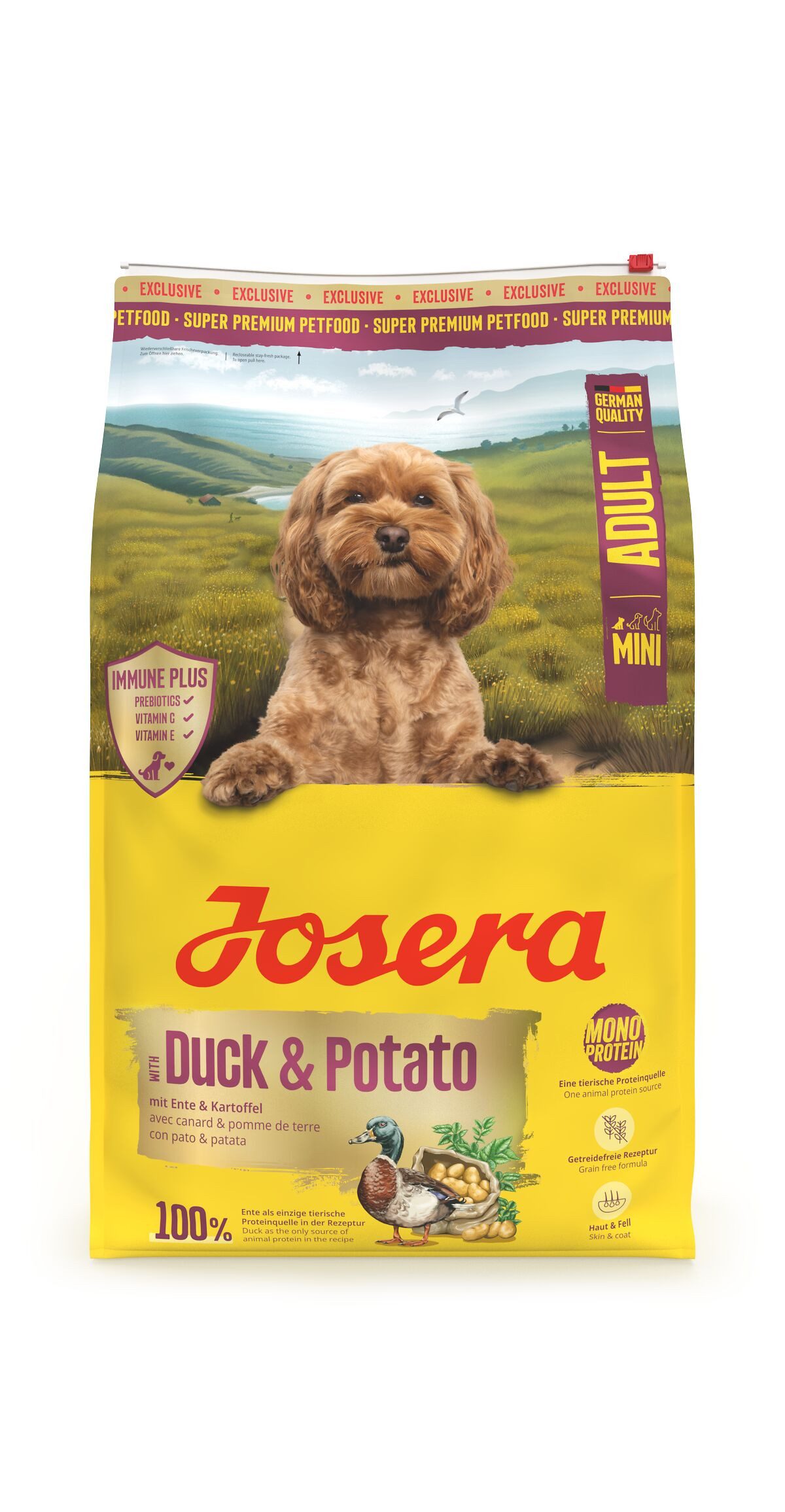 Josera Josera Mini Adult Duck & Potato Trockenfutter für Hunde 10kg, Trockenfutter für: Hund