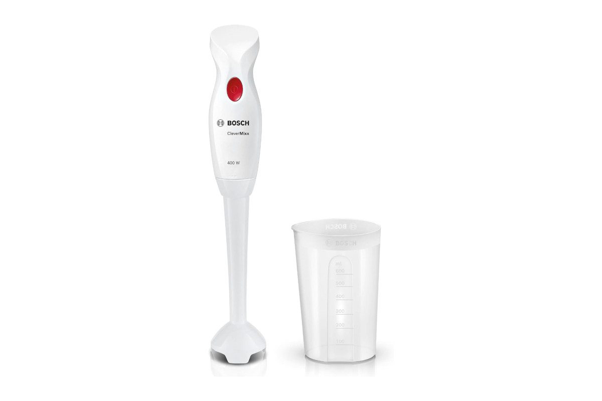 BOSCH Stabmixer CleverMixx MSM14000 Abnehmbarer Mixfuß Ergonomischer Griff 400W, 400 W, Leistungsstarker 400-Watt-Motor für schnelle Ergebnisse