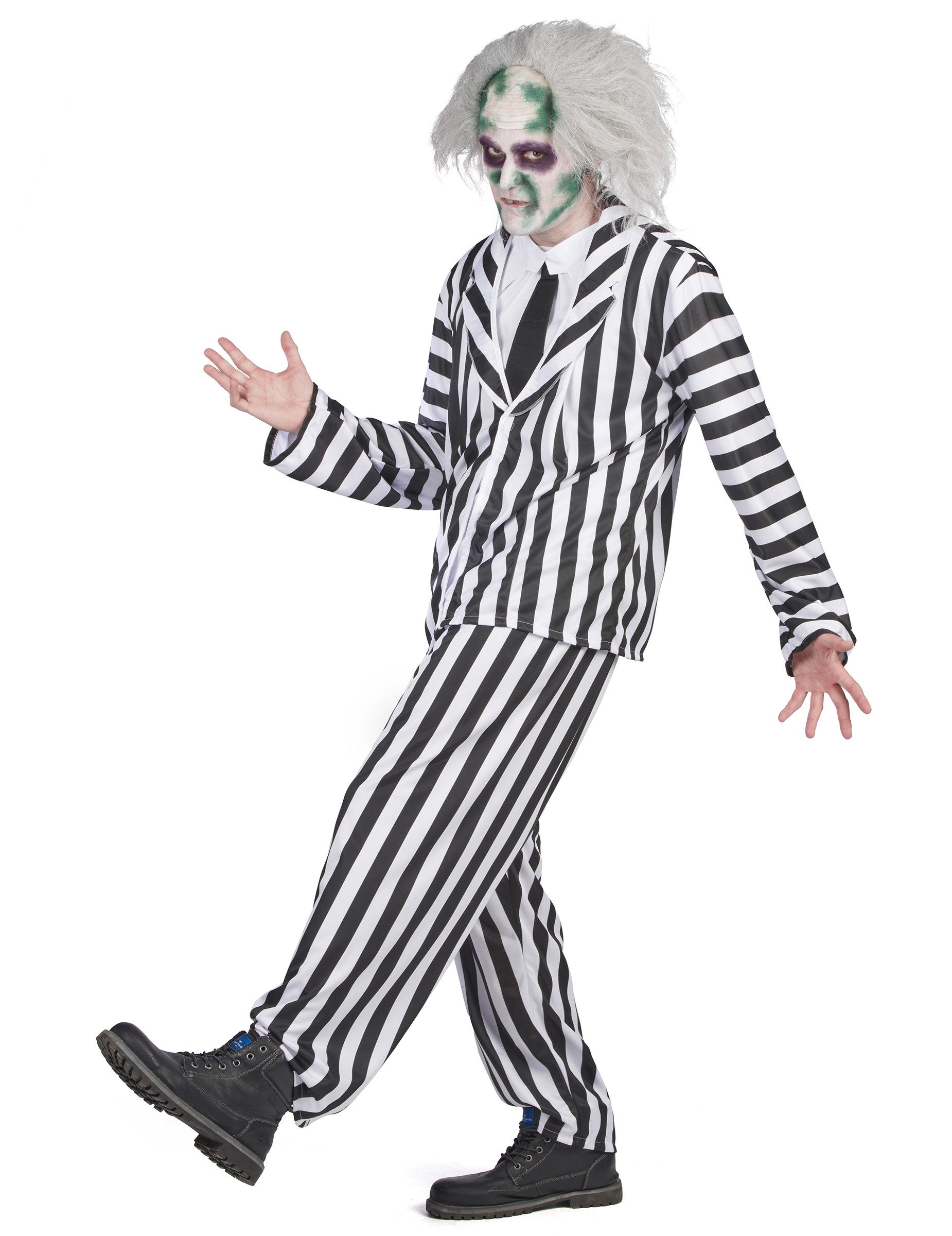 Rubie´s Kostüm Beetlejuice-Kostüm für Herren Halloween schwarz-weiss