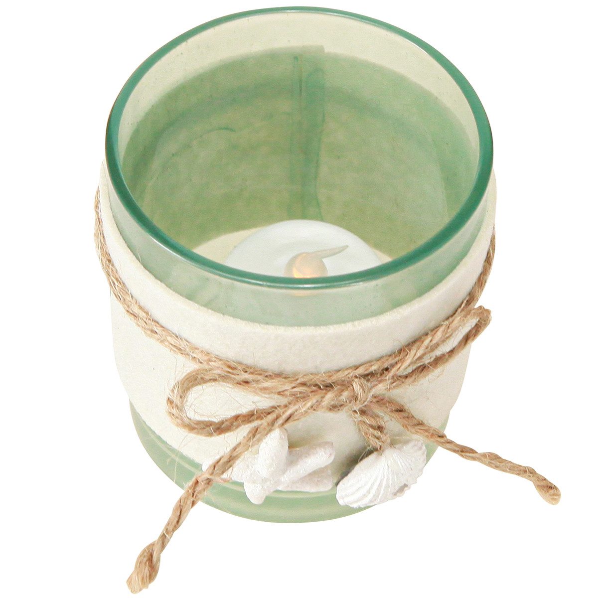 Viana Tischvase Teelichthalter Glas Set Maritim günstig online kaufen