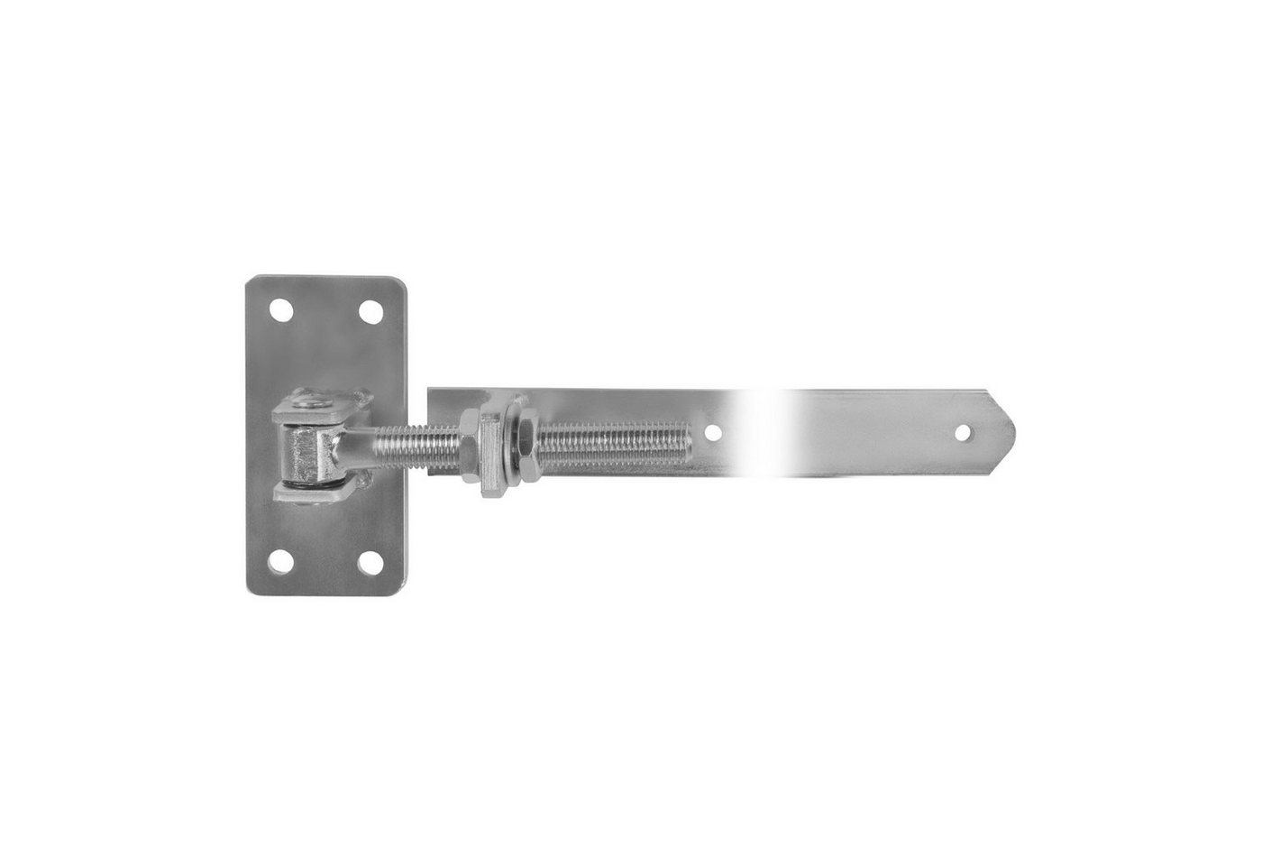 Thumbnail - SO-TECH® Torbeschlag Gartentorscharnier verstellbar Stahl verzinkt (2 St), Länge 770 - 870 mm, M20-Gewinde