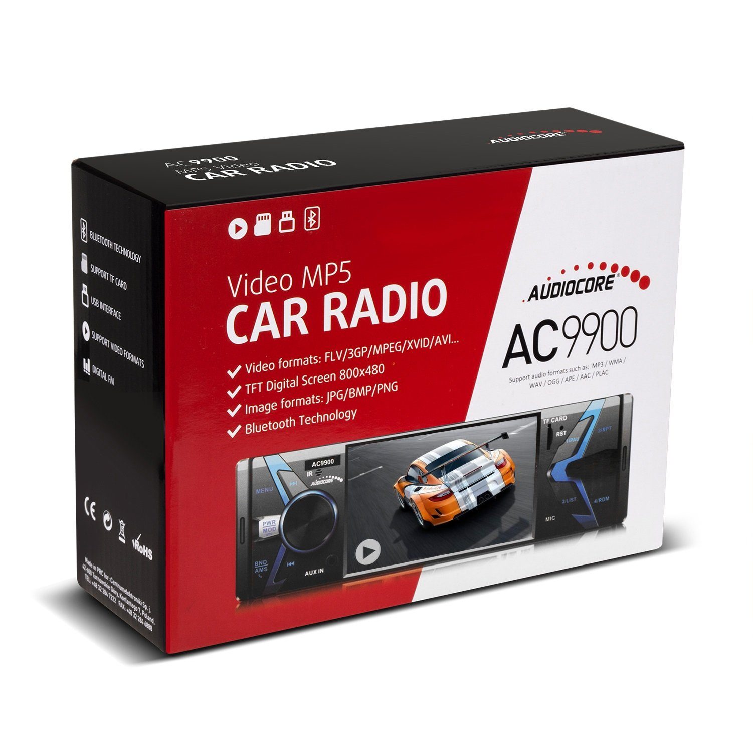 Bildschirm) Audiocore AC9900 Autoradio mit (Autoradio