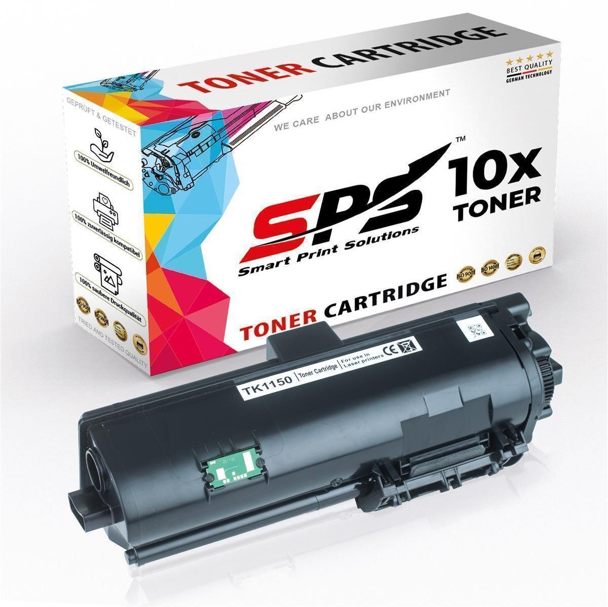 SPS 10x Kompatibel TK-1150 Toner Schwarz für Kyocera Ecosys P2235D/KL3 Nachfülltinte (für Kyocera, 10er Pack, x)