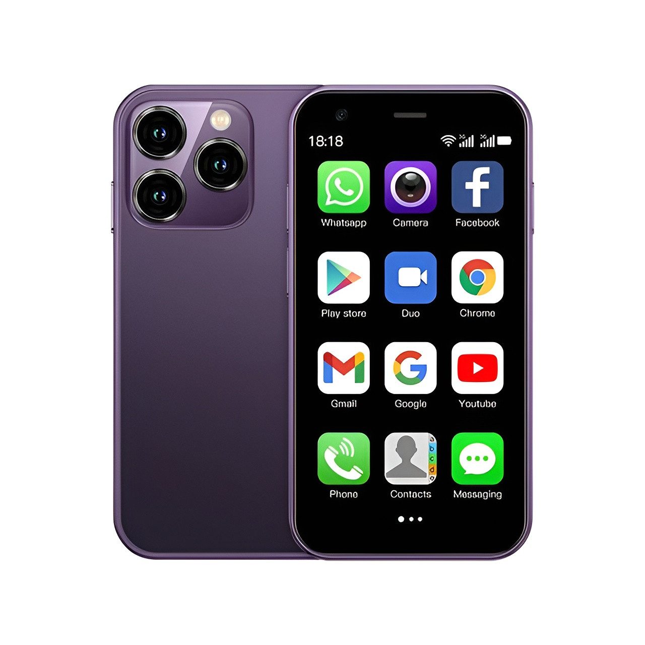 Athlix SERVO 15SE Mini Smartphone Dual SIM 3G WCDMA Android Kinder Rentner Smartphone (DUAL-SIM, nur 66g, 3,0 Zoll)