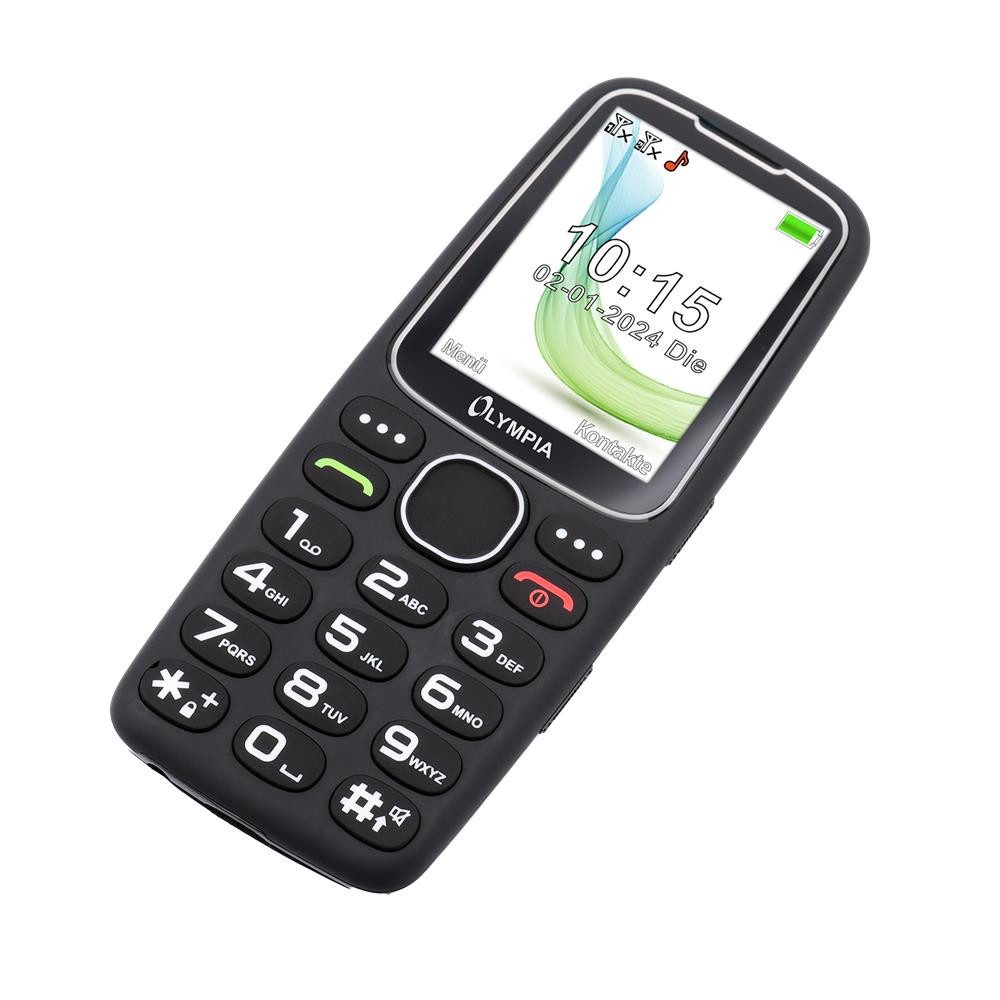 OLYMPIA OFFICE Star Seniorenhandy (Großtasten, Mobiltelefon, Bluetooth, Dual-SIM, schwarz)