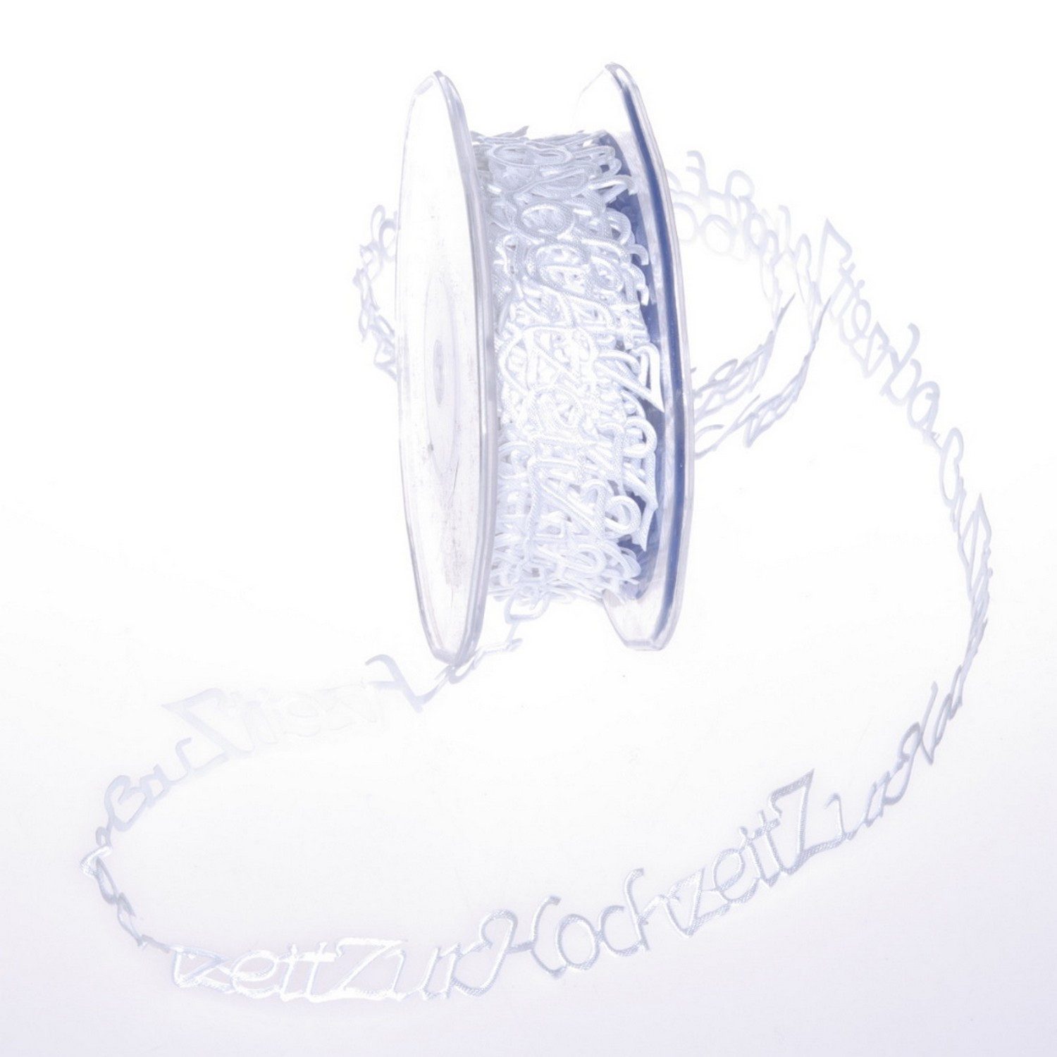 Deko AS Bastelband SeKleBo® - Selbstklebende Bordüre ´ZurHochzeit´ Weiß - 15mm - 10m - 8