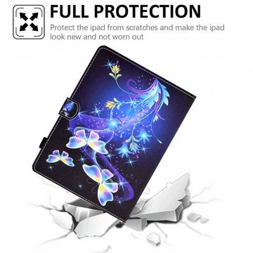 Wigento Tablet-Hülle Für Xiaomi Redmi Pad 10.6 Zoll Aufstellbare Universell Motiv 1 Tablet Tasche Kunst Leder Hülle Etuis